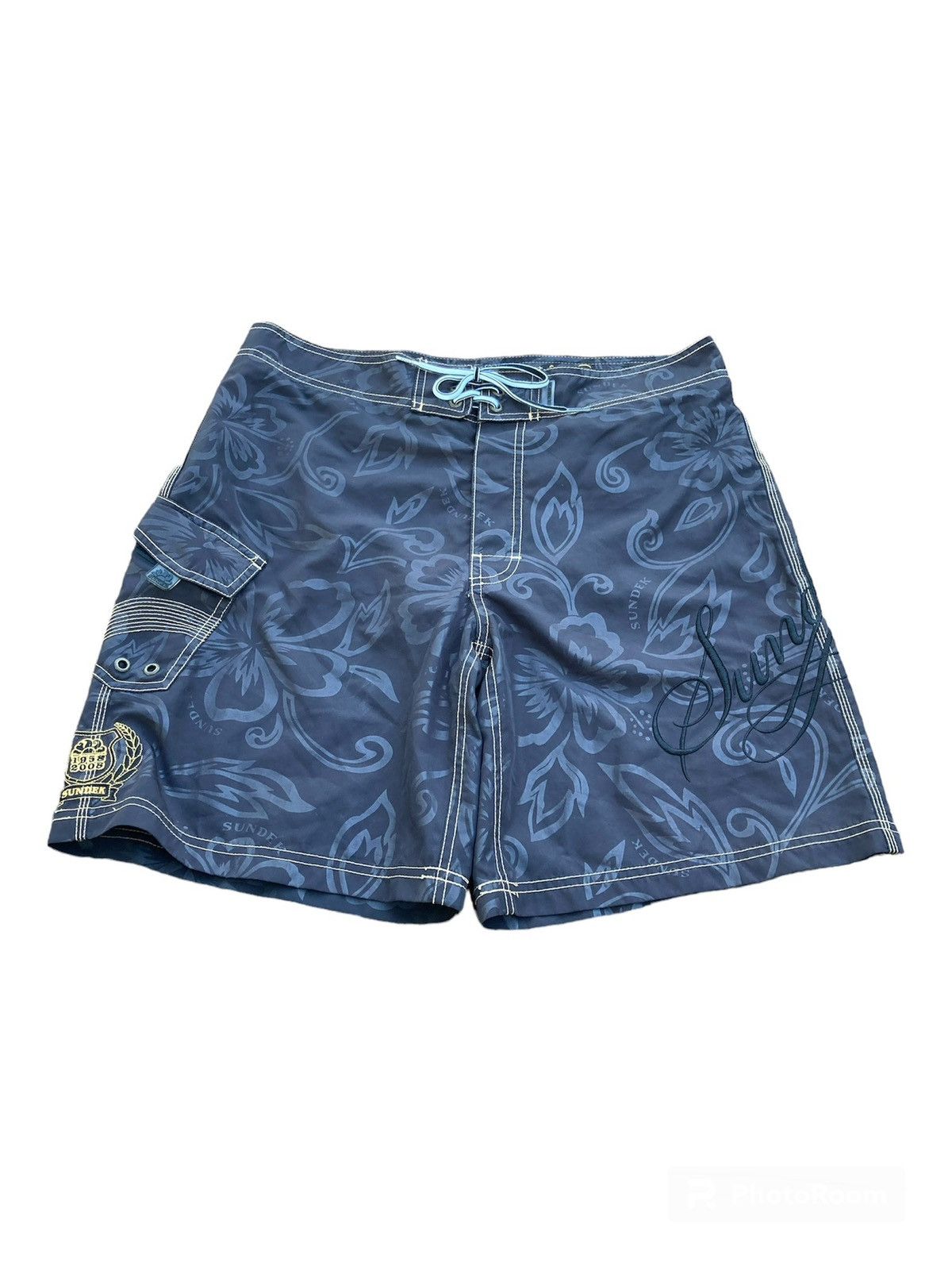 Sundek Sundek Shorts mens Medium Blue Swim Trunks Lined Mesh Net Above knee Grailed