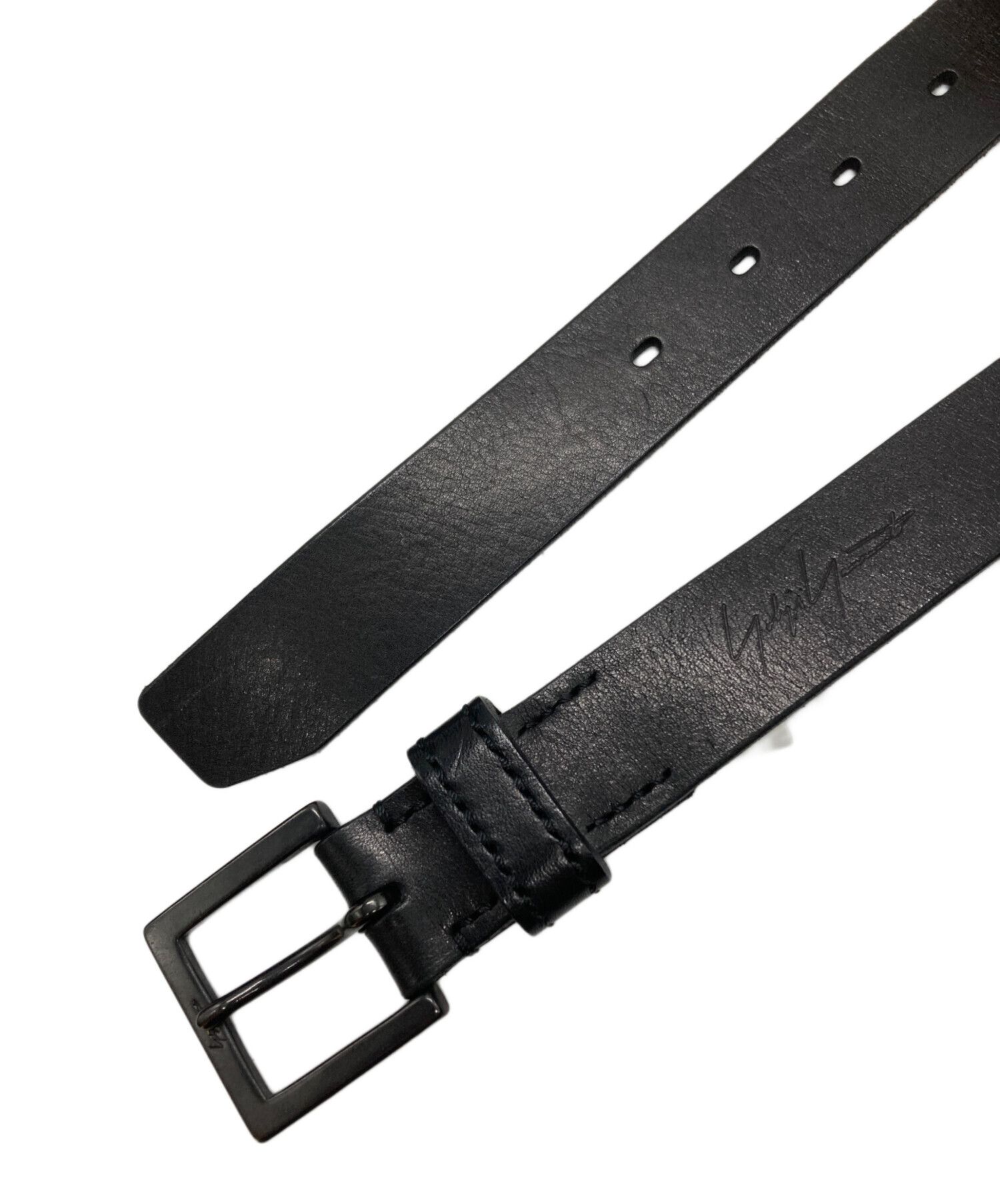 Yohji Yamamoto Yohji Yamamoto pour homme MAT SOFT OIL 30MM PLAIN BELT Size ONE SIZE - 4 Thumbnail