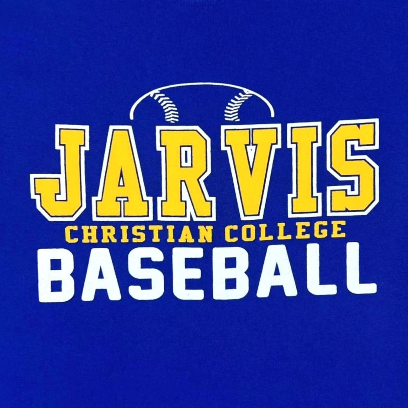 Fruit Of The Loom Jarvis Christian College "Baseball" College Sports Graphic Blue T-Shirt Large Size US L / EU 52-54 / 3 - 4 Thumbnail
