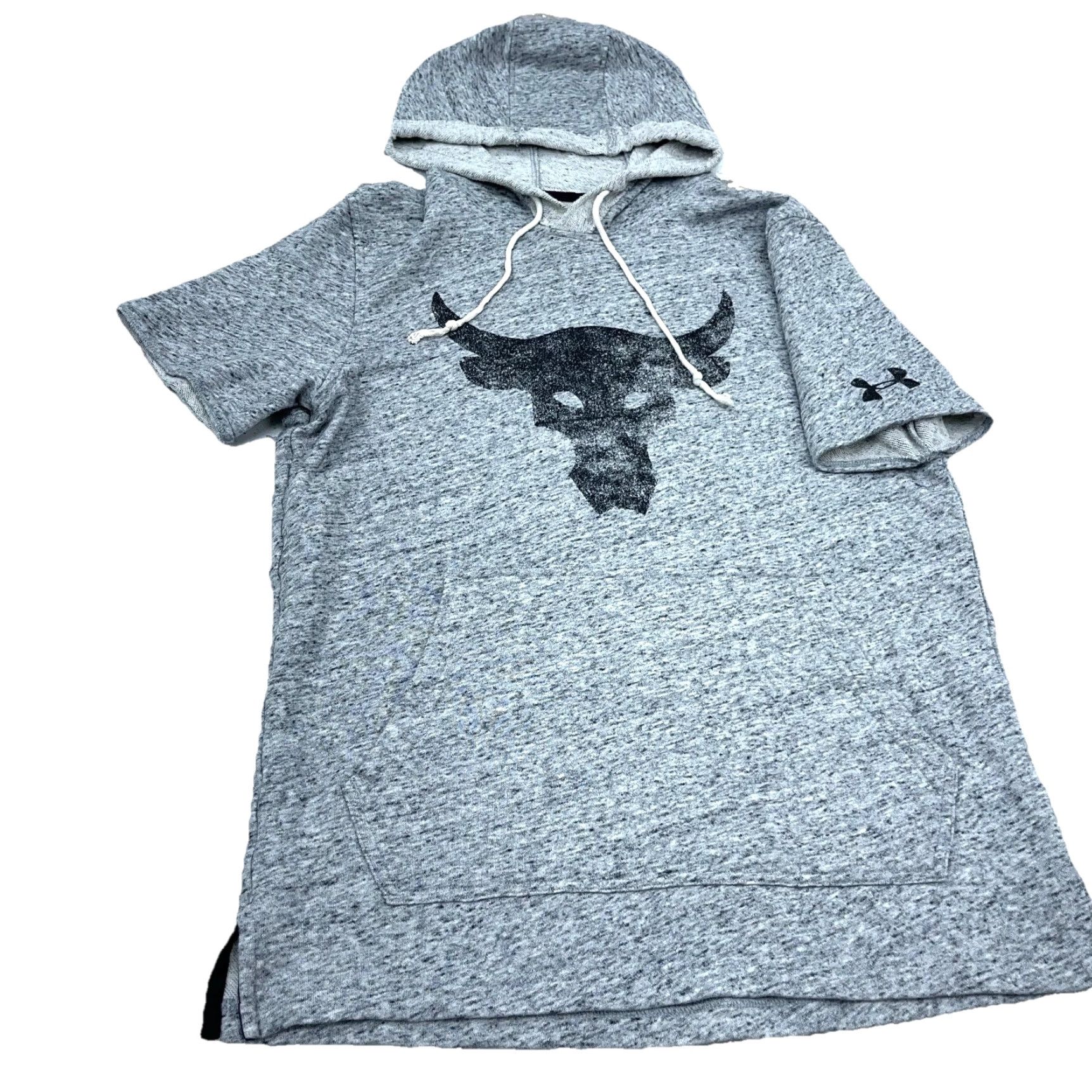 Under Armour Under Armour Project Rock Hoodie Men S Gray Black Short Sleeve Sweatshirt Sweat Pullover Logo 90s Modern Sports Rock Mens Size US S / EU 44-46 / 1 - 4 Thumbnail