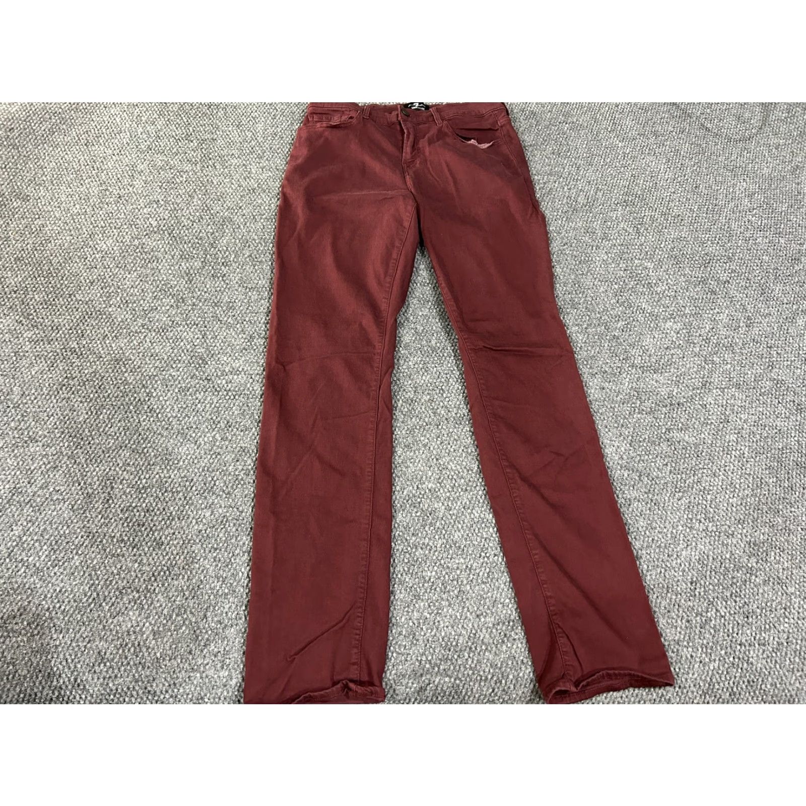 7 For All Mankind 7 For All Mankind Jeans Mens 33x33 Slim Straight burgundy stretch Denim 5-Pocket Design Logo Red Dark Cotton Slim Regular Jeans Mens Size US 33 - 3 Thumbnail