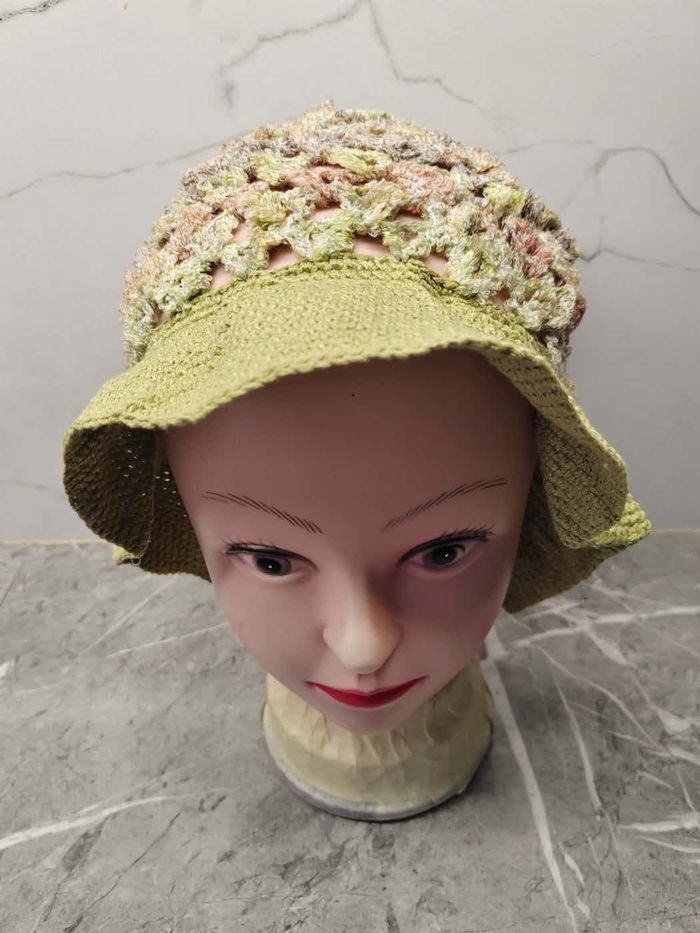 Japanese Brand Vintage Knit Handmade Bucket Hat Size ONE SIZE - 2 Thumbnail