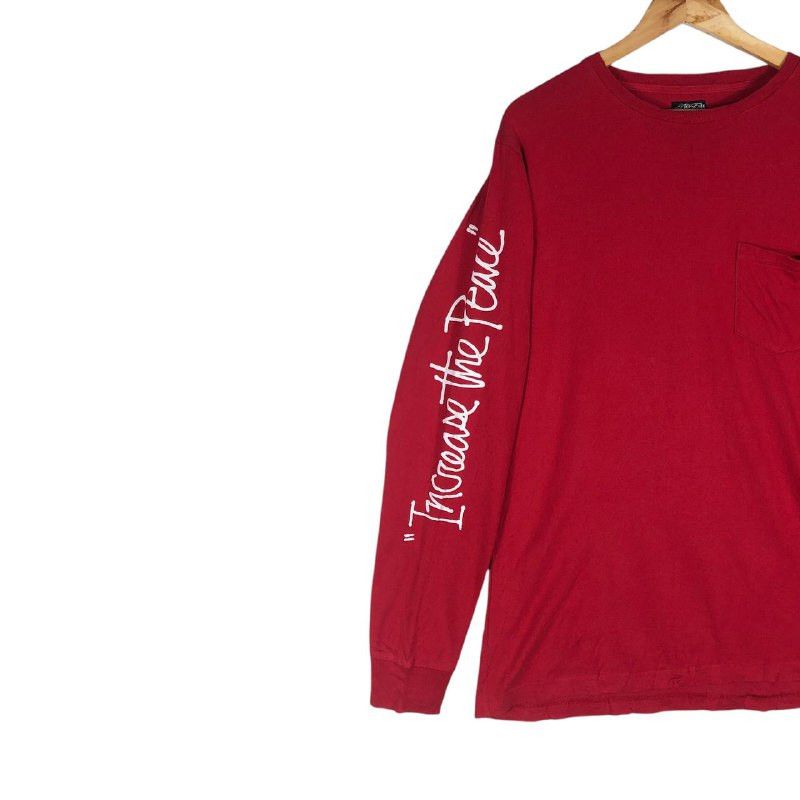 Stussy Vintage "Stussy" Increase The Peace Long Sleeve T-Shirt Size US L / EU 52-54 / 3 - 3 Thumbnail