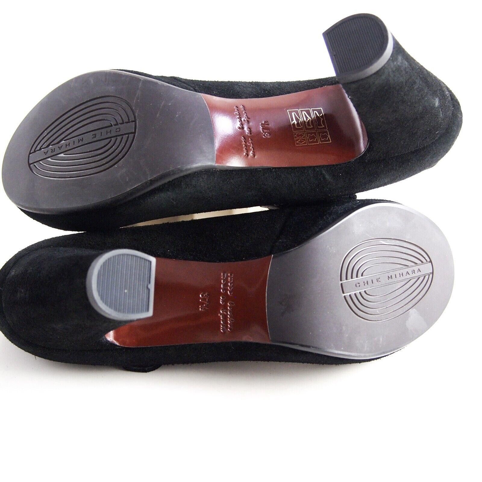 Designer Chie Mihara Mary Jane Sandals Black Suede US 7.5 EU 37.5 Size US 7.5 / IT 37.5 - 7 Thumbnail
