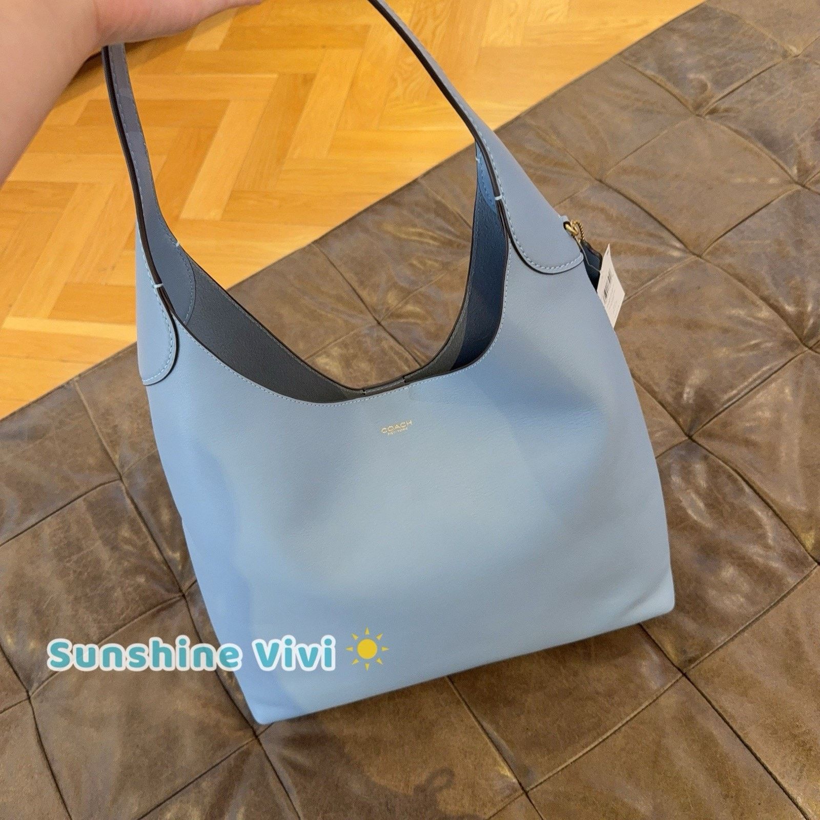 Coach NWT Coach Brooklyn Shoulder Bag 39 Bluebell Leather CU044 Size ONE SIZE - 8 Thumbnail