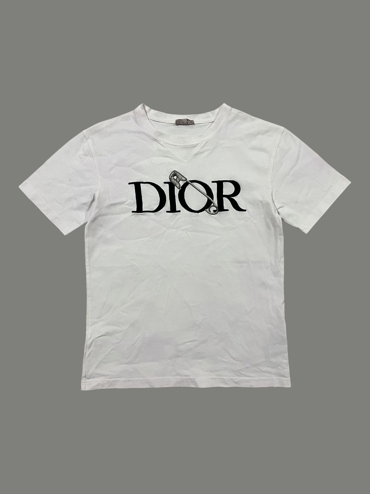 DIOR ★ DIOR X JUDY BLAME PIN T-SHIRT White XXS Dior x Judy Blame Mens T-Shirt M White Embroidered Safety
