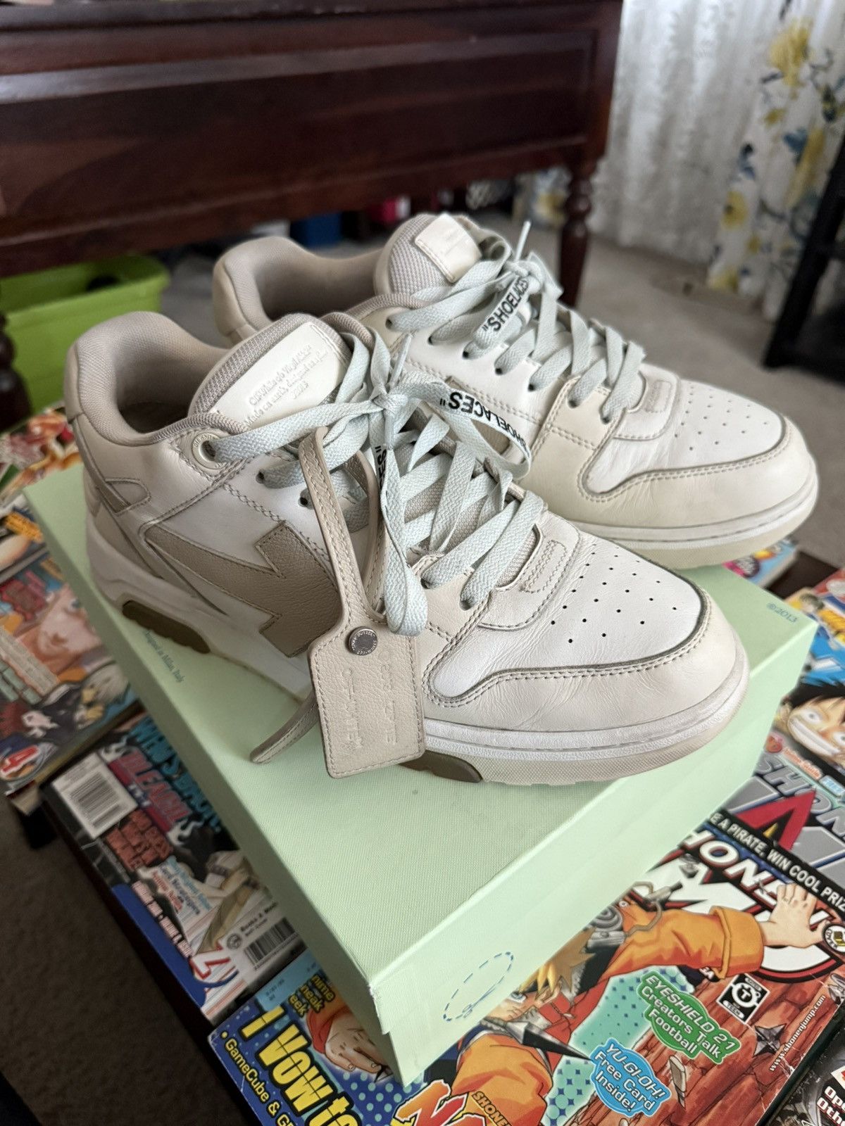 Off-White OFF-WHITE OUT OF OFFICE CREAM SNEAKERS w/ BOX Size US 10 / EU 43 - 1 Thumbnail