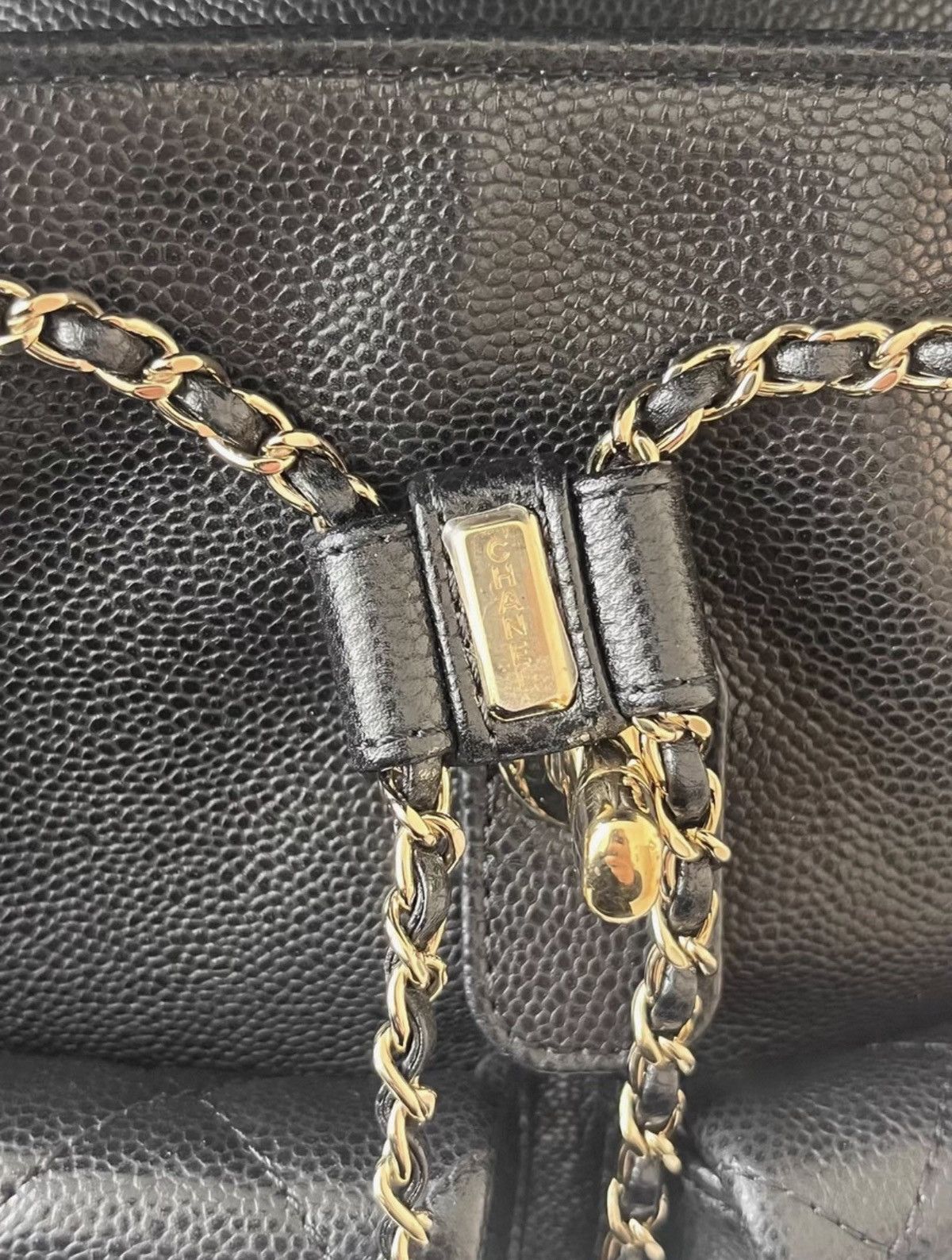 Chanel Chanel Duma Medium Shiny Black Caviar Quilted Backpack Size ONE SIZE - 9 Thumbnail