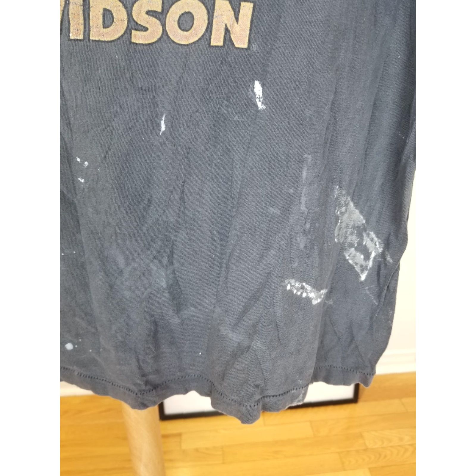 Harley Davidson Harley-Davidson T-Shirt Shirt XL Black Men Vintage 90's Sun Faded Trashed Single Stitch Crew Neck Short Sleeve Cotton Size US XL / EU 56 / 4 - 5 Thumbnail