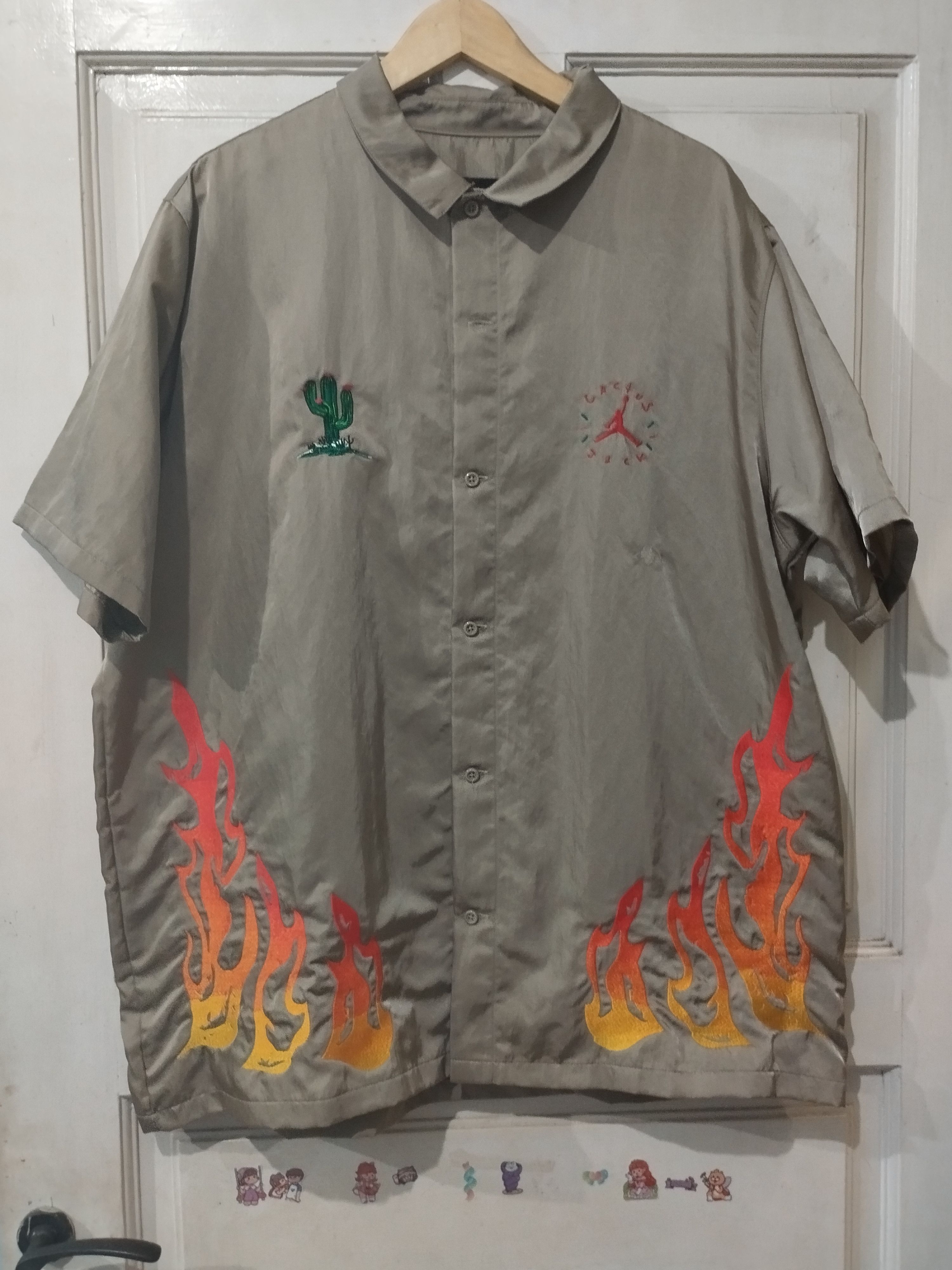 Jordan Brand  Travis Scott Travis Scott Cactus Jack x Nike x Jordan button  down shirt | Grailed