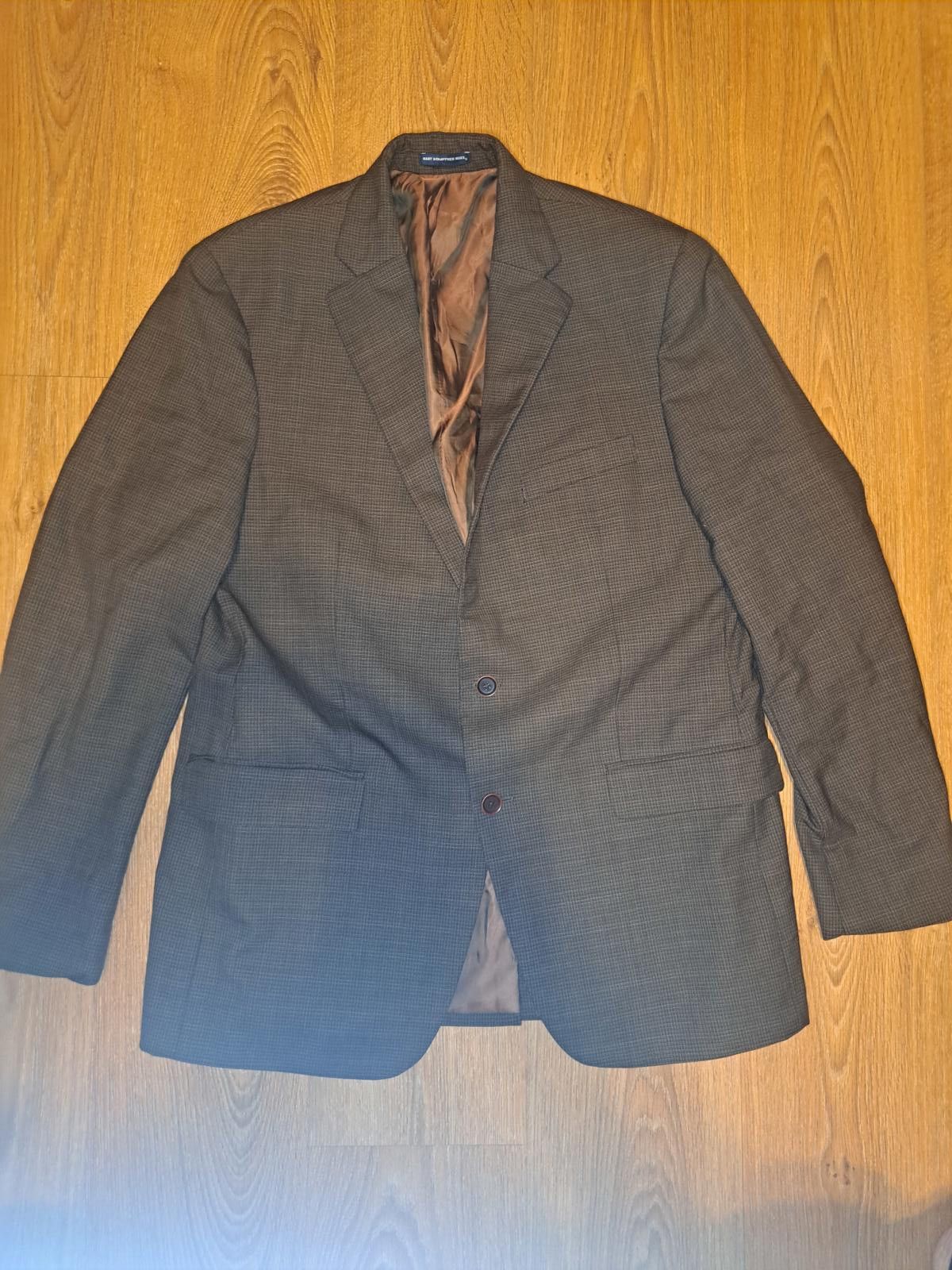 Hart Schaffner Marx Hart Schaffner Marx Sport Coat Mens 42L Brown Wool Nailhead Size 42L - 1 Thumbnail