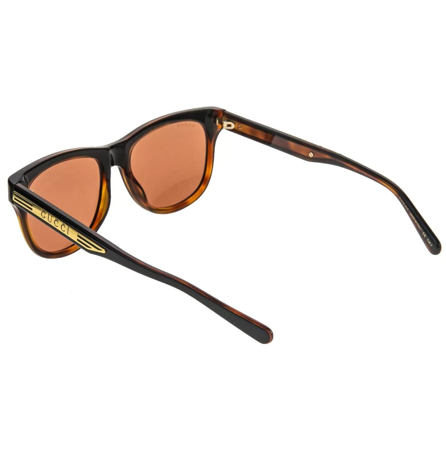 Gucci GUCCI 0980 Black Brown 002 Aviator Metal Sunglasses GG0980S Size ONE SIZE - 7 Thumbnail