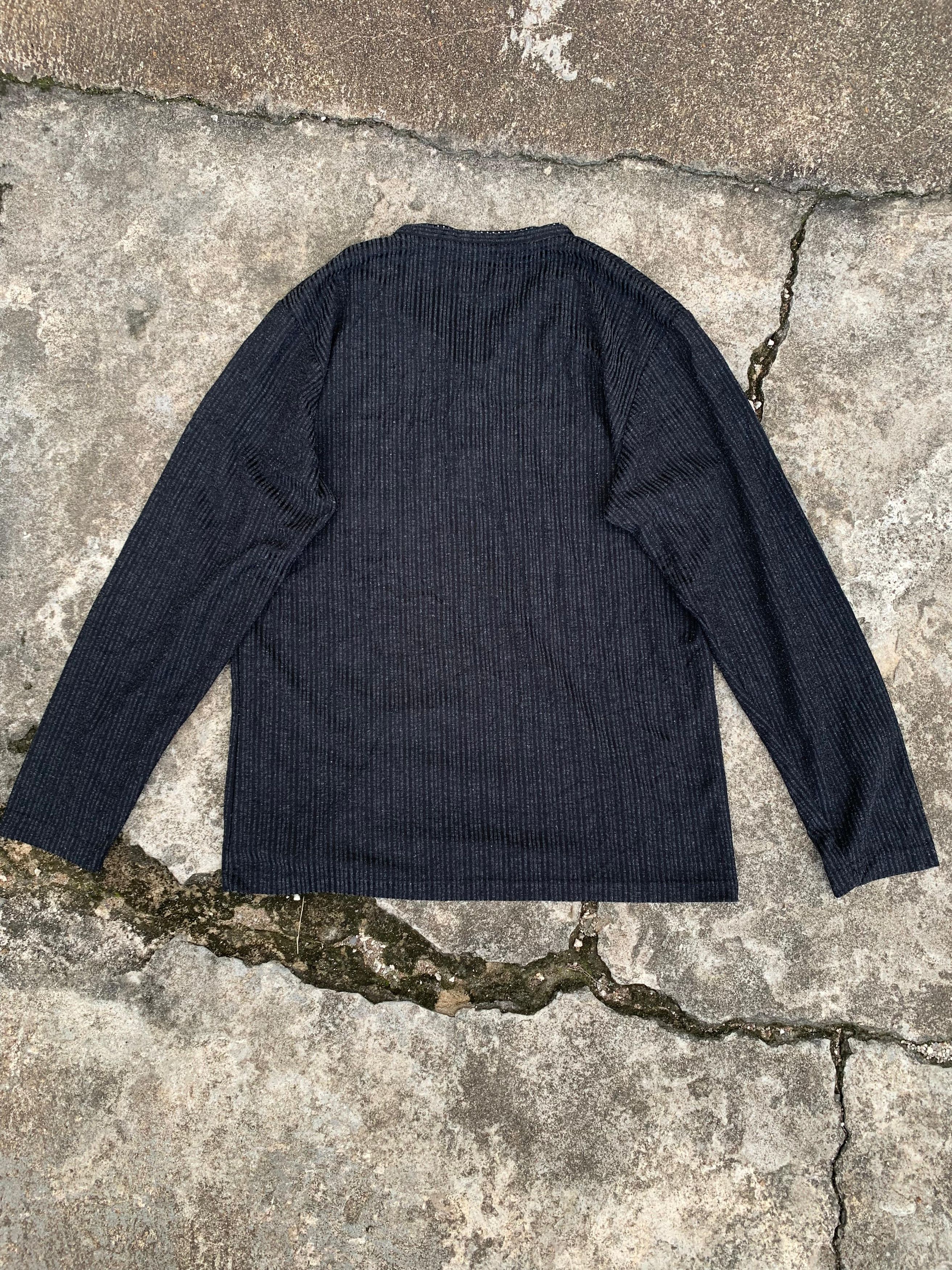 If Six Was Nine × Japanese Brand × Vintage Vtg 00s Mitex Stripped Double Layered Longsleeve T shirt Size US L / EU 52-54 / 3 - 2 Thumbnail