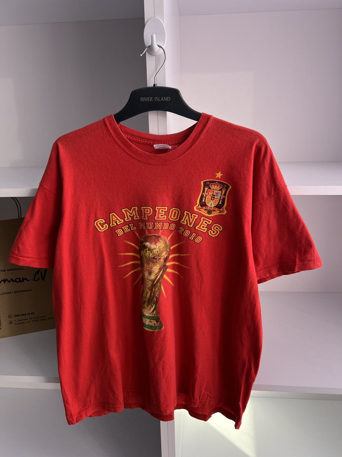 Vintage Vintage Spain Campeones 2010 world cup tee Size US XL / EU 56 / 4 - 7 Thumbnail