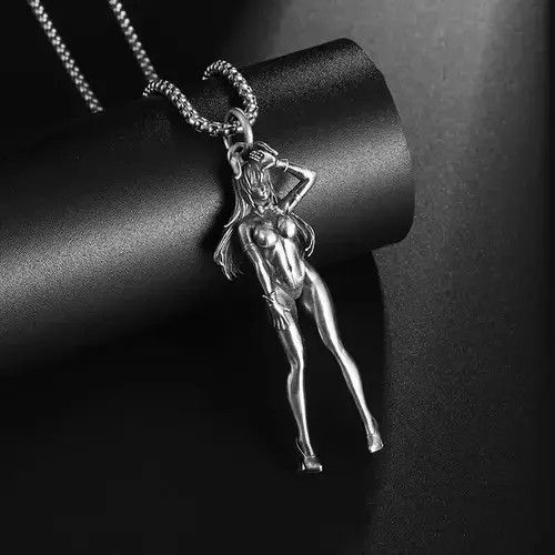 Jewelry Sexy Bunny Girl Pendant Necklace Size ONE SIZE - 2 Thumbnail
