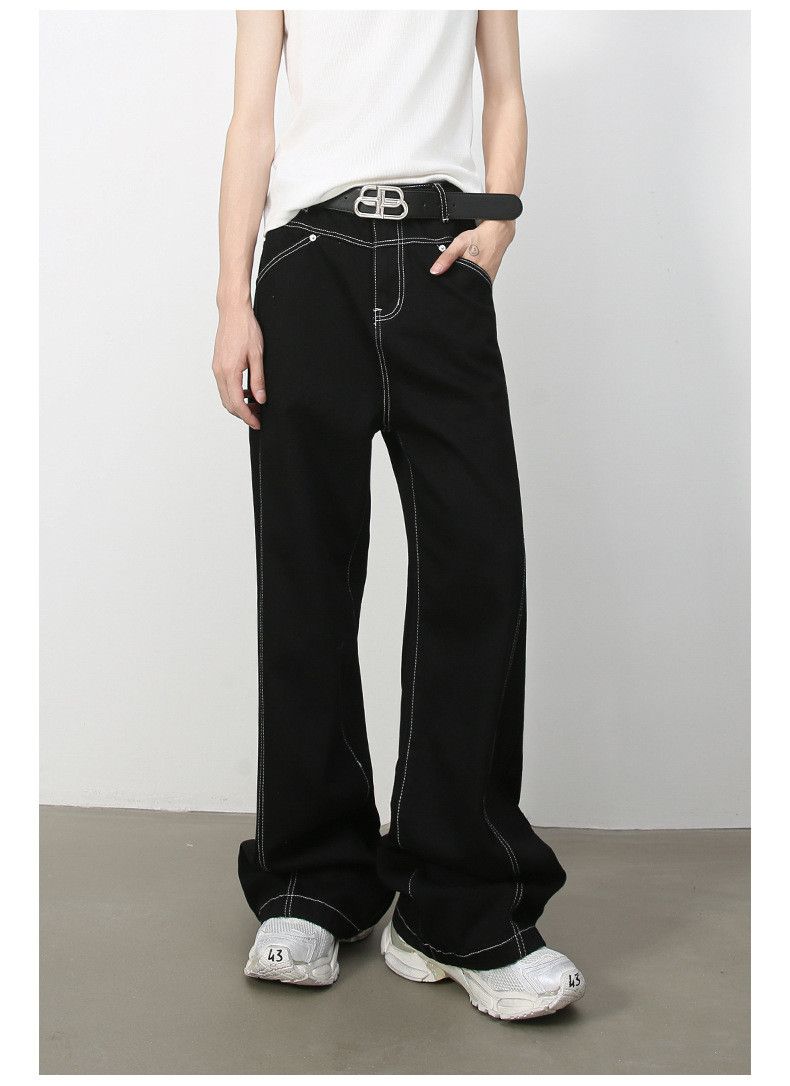 Japanese Brand American high street retro stitched wide-leg jeans Size US 32 / EU 48 - 3 Thumbnail