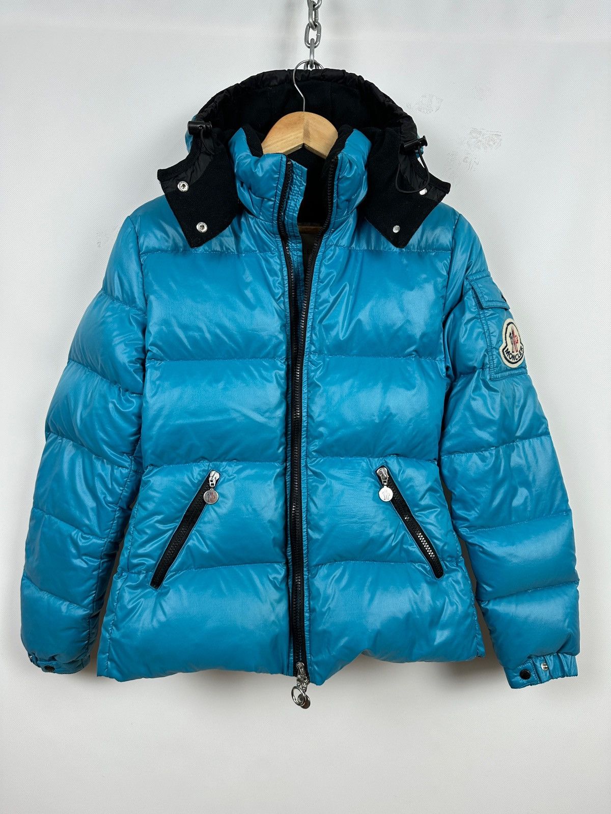 Moncler Moncler Badia Blue Hoodie Down Puffer Jacket Size M / US 6-8 / IT 42-44 - 4 Thumbnail