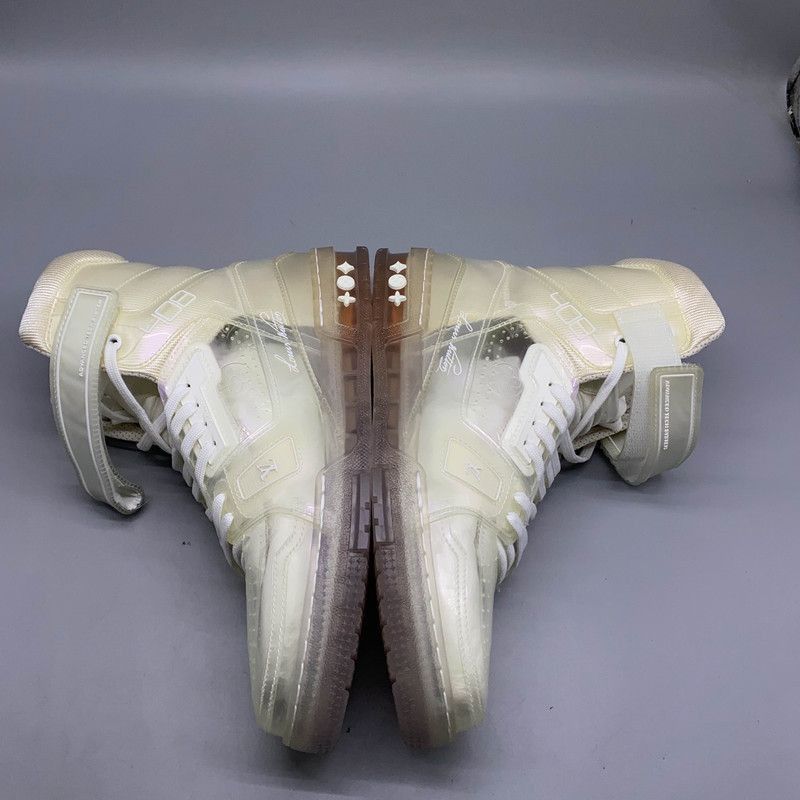 Louis Vuitton Louis Vuitton White Trainer High-Top Sneakers -2508 Size US 8.5 / EU 41-42 - 9 Thumbnail