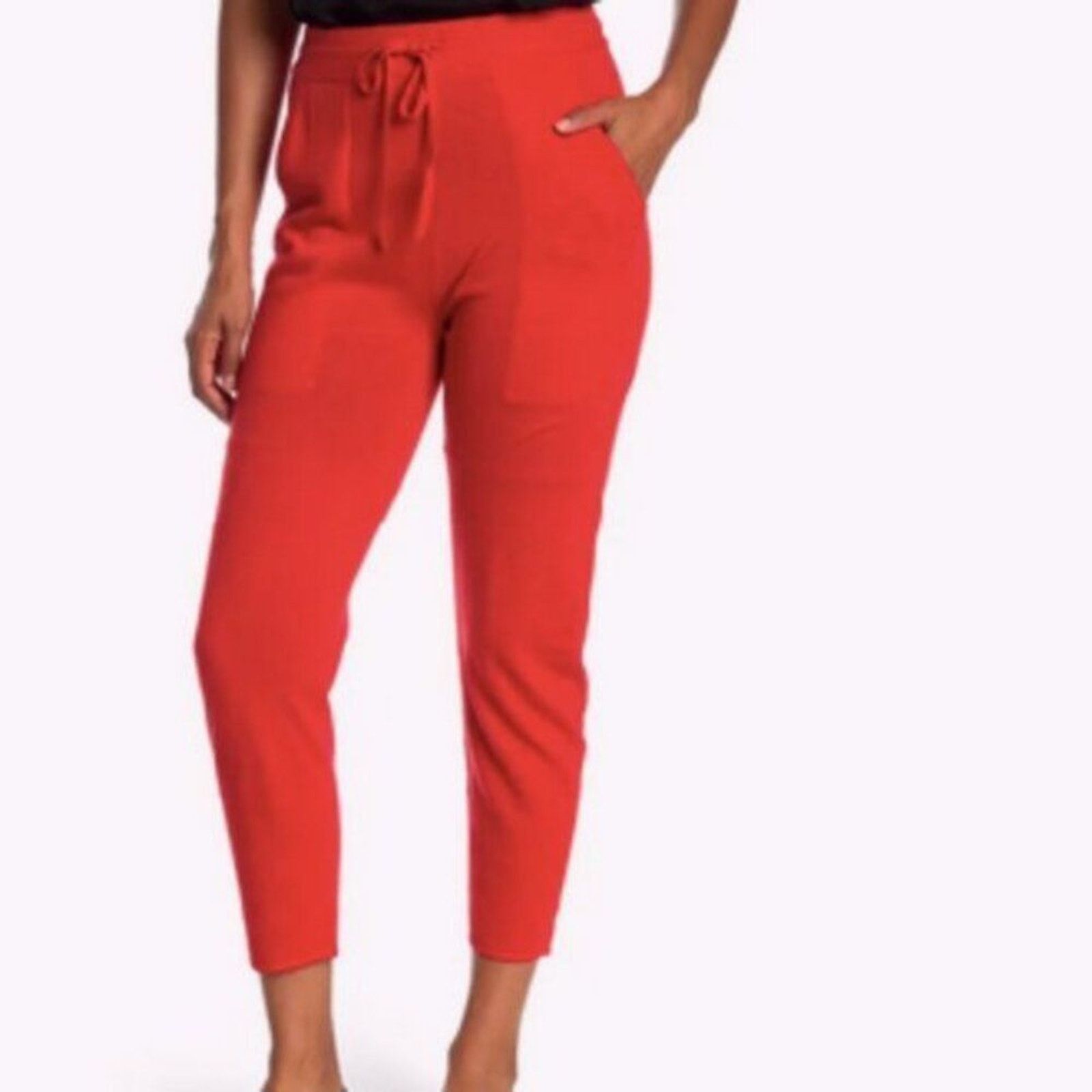 St. John St. John Collection Wool Blend Drawstring Pants Red M Size 30" / US 8 / IT 44 - 1 Thumbnail