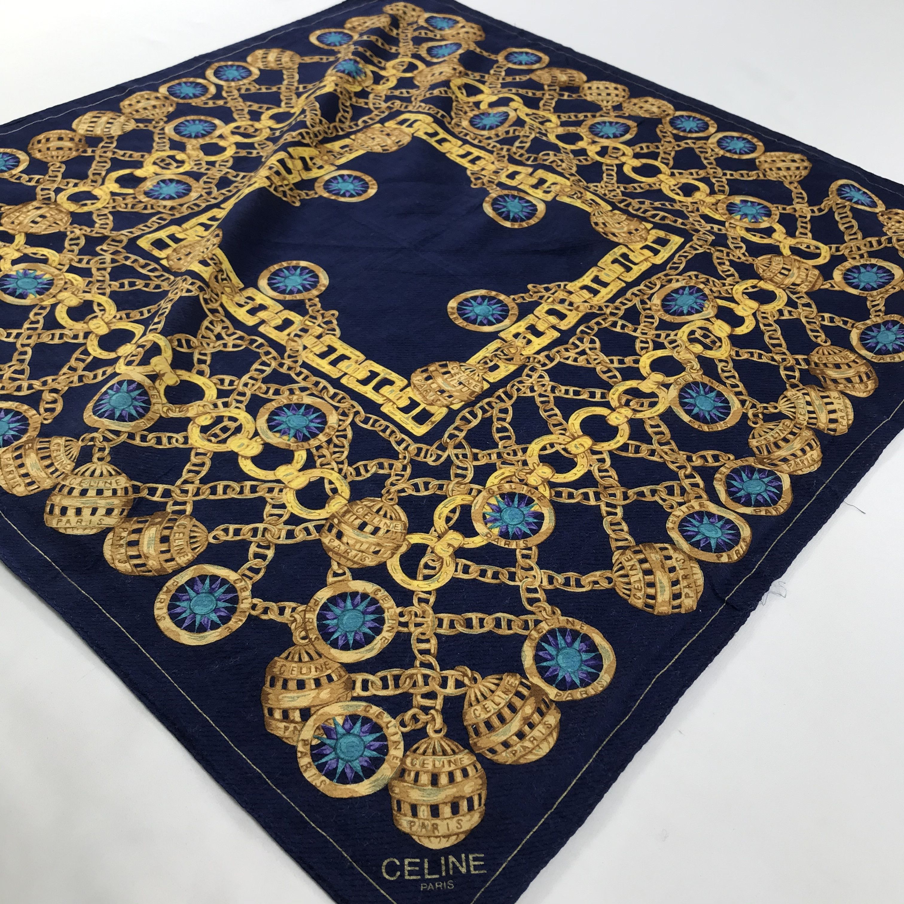 Celine × Vintage Celine Bandana / Handkerchief / Neckerchief - S1343 Size ONE SIZE - 2 Thumbnail