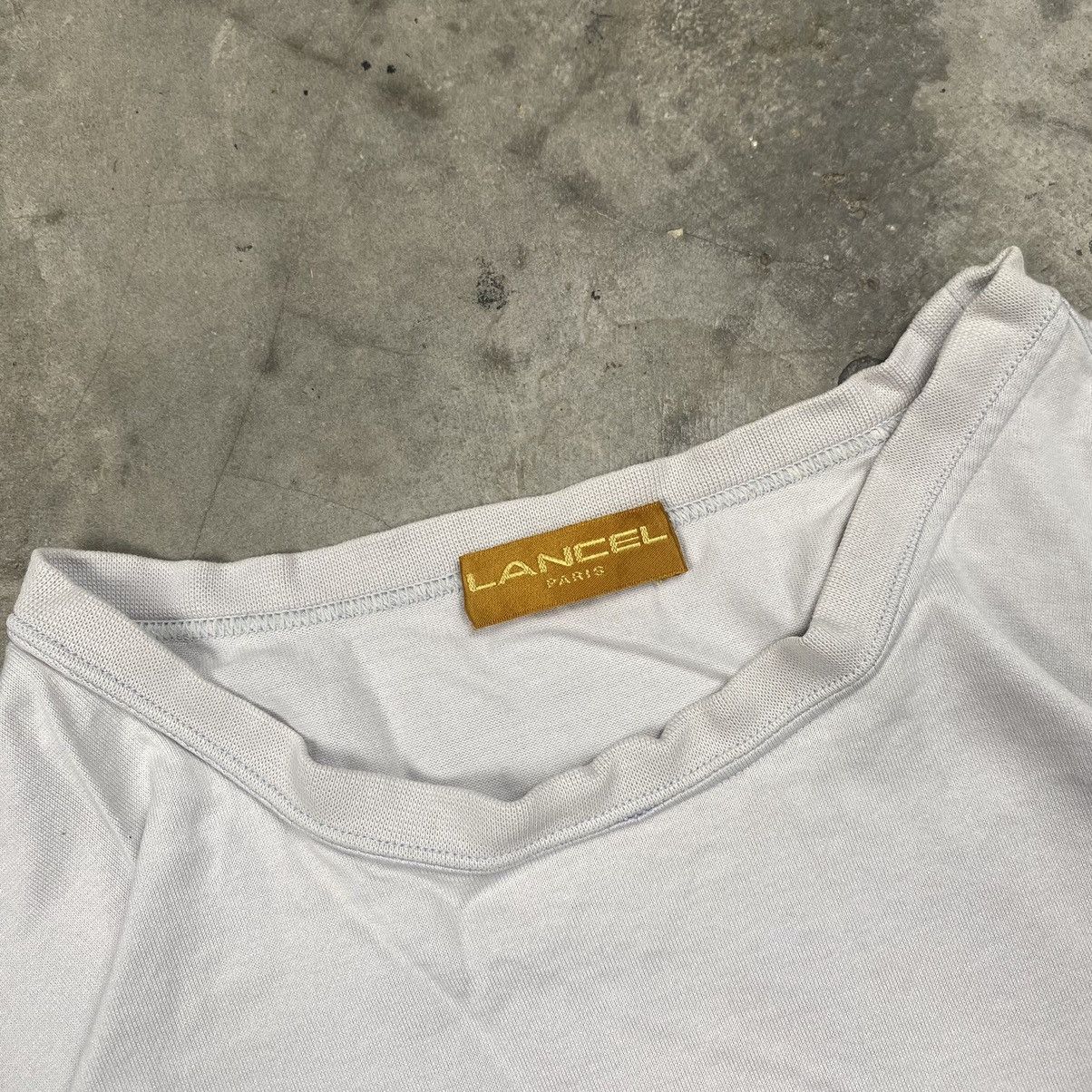Designer × Lancel 90s Lancel Paris Embroidery Tee Size US L / EU 52-54 / 3 - 8 Thumbnail