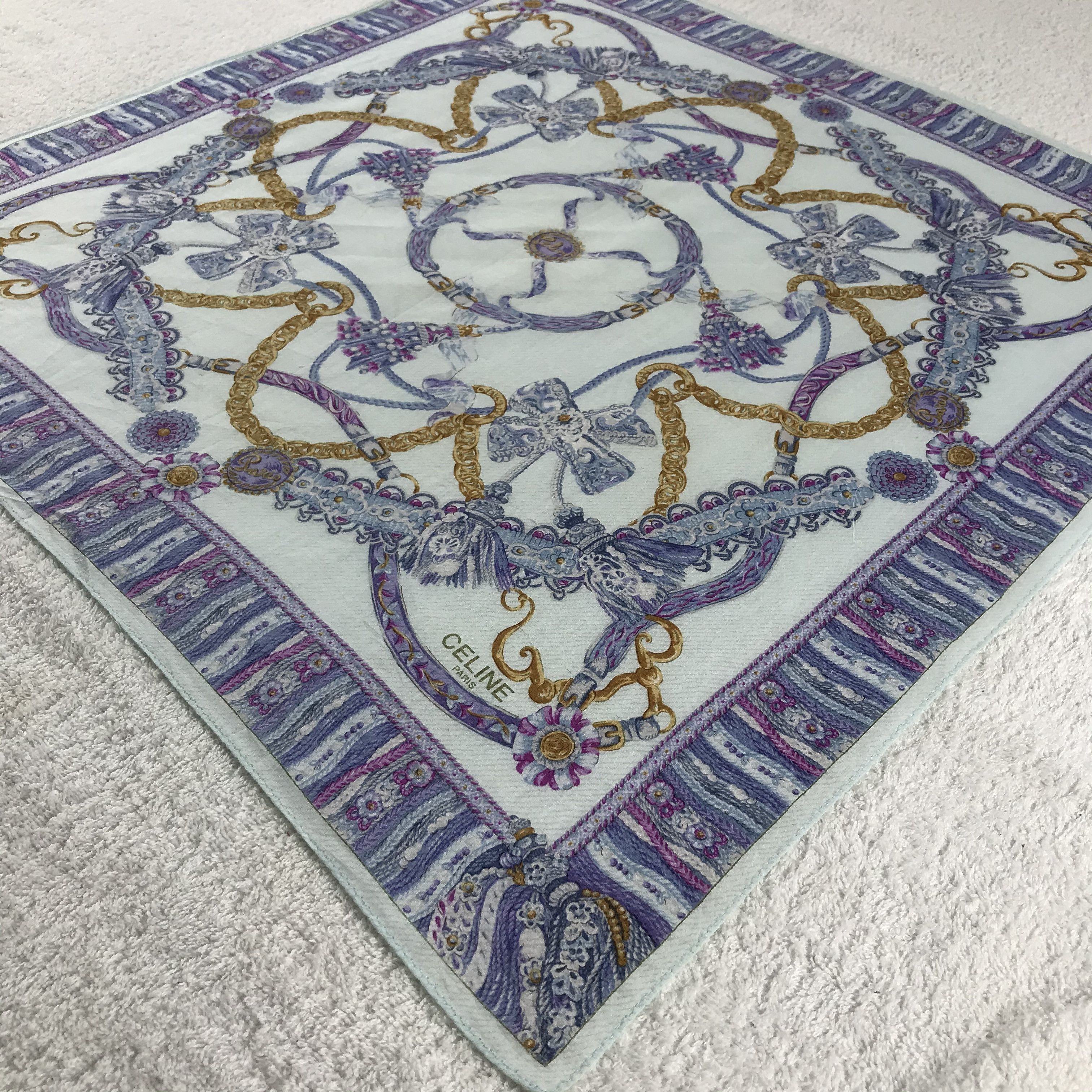 Celine × Vintage Celine Bandana / Handkerchief / Neckerchief - S122 Size ONE SIZE - 2 Thumbnail