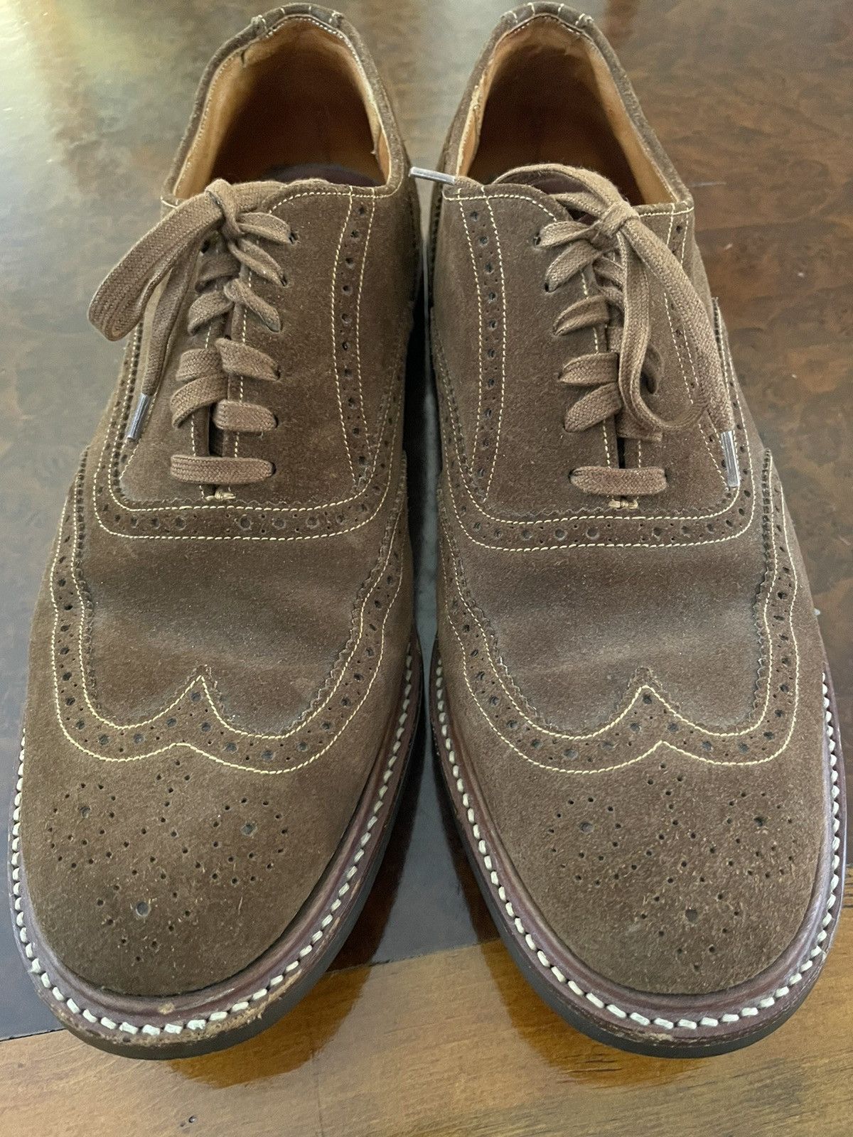 Polo Ralph Lauren × Vintage Lug Sole Snuff Suede Brogues Size US 9 / EU 42 - 9 Thumbnail