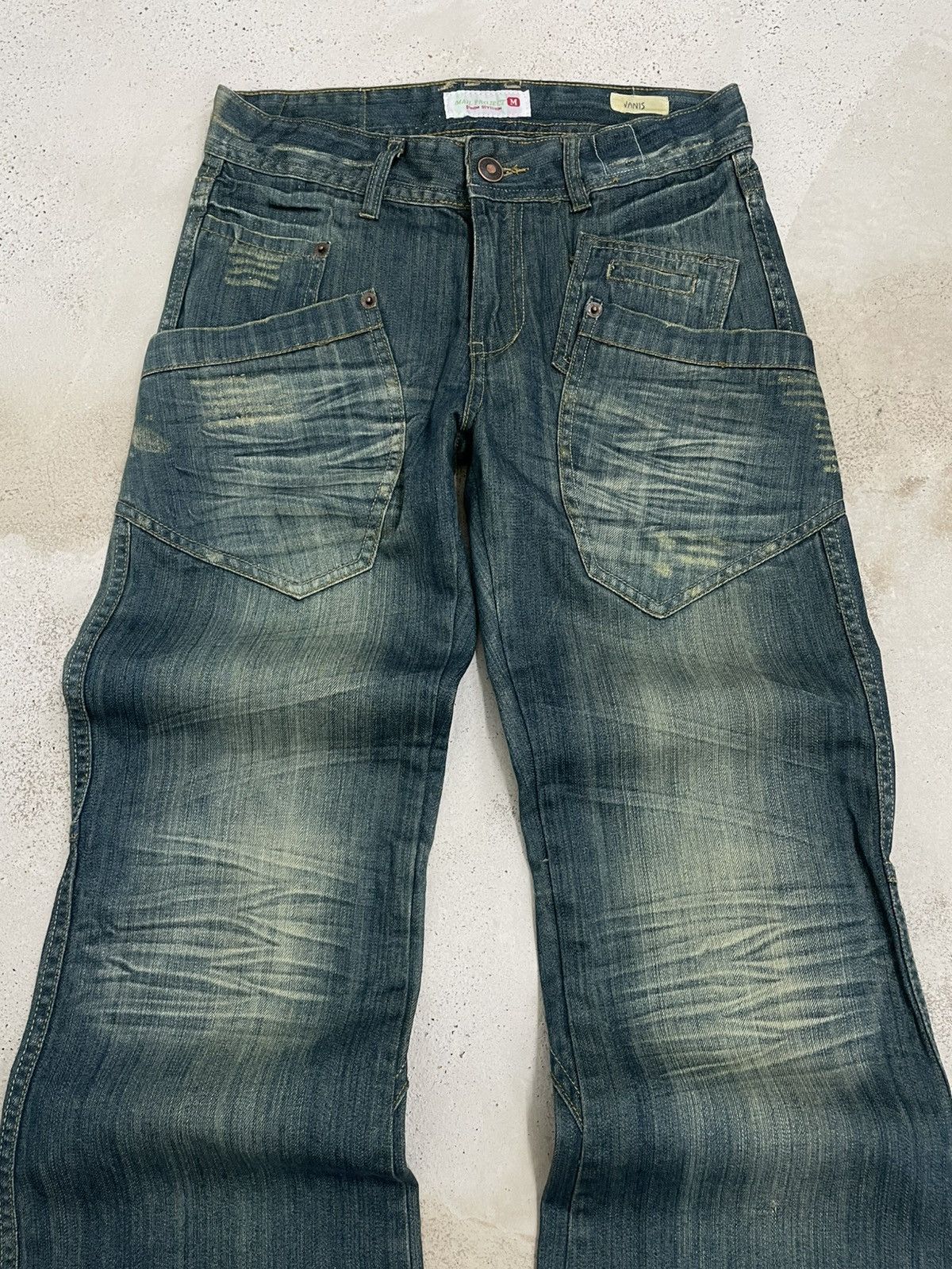 Japanese Brand Vintage Japan 90’s Mail Project Denim Division Flared Denim Size US 30 / EU 46 - 5 Thumbnail