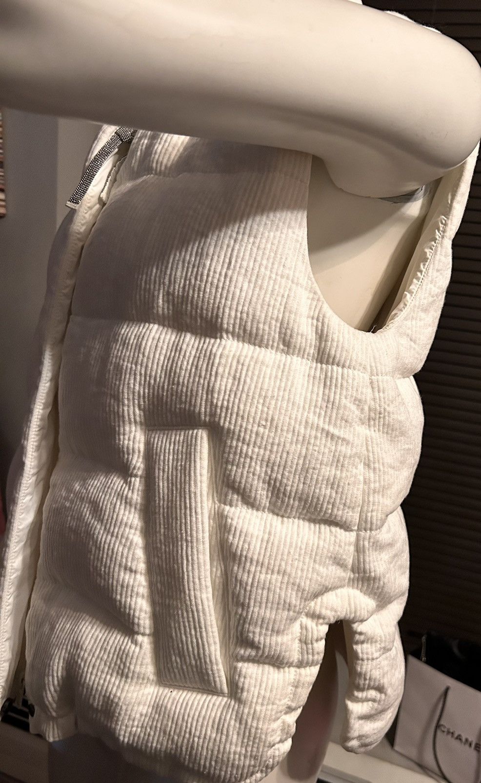 Brunello Cucinelli Nylon down vest White corduroy vest new missing hoodie Size M / US 6-8 / IT 42-44 - 5 Thumbnail