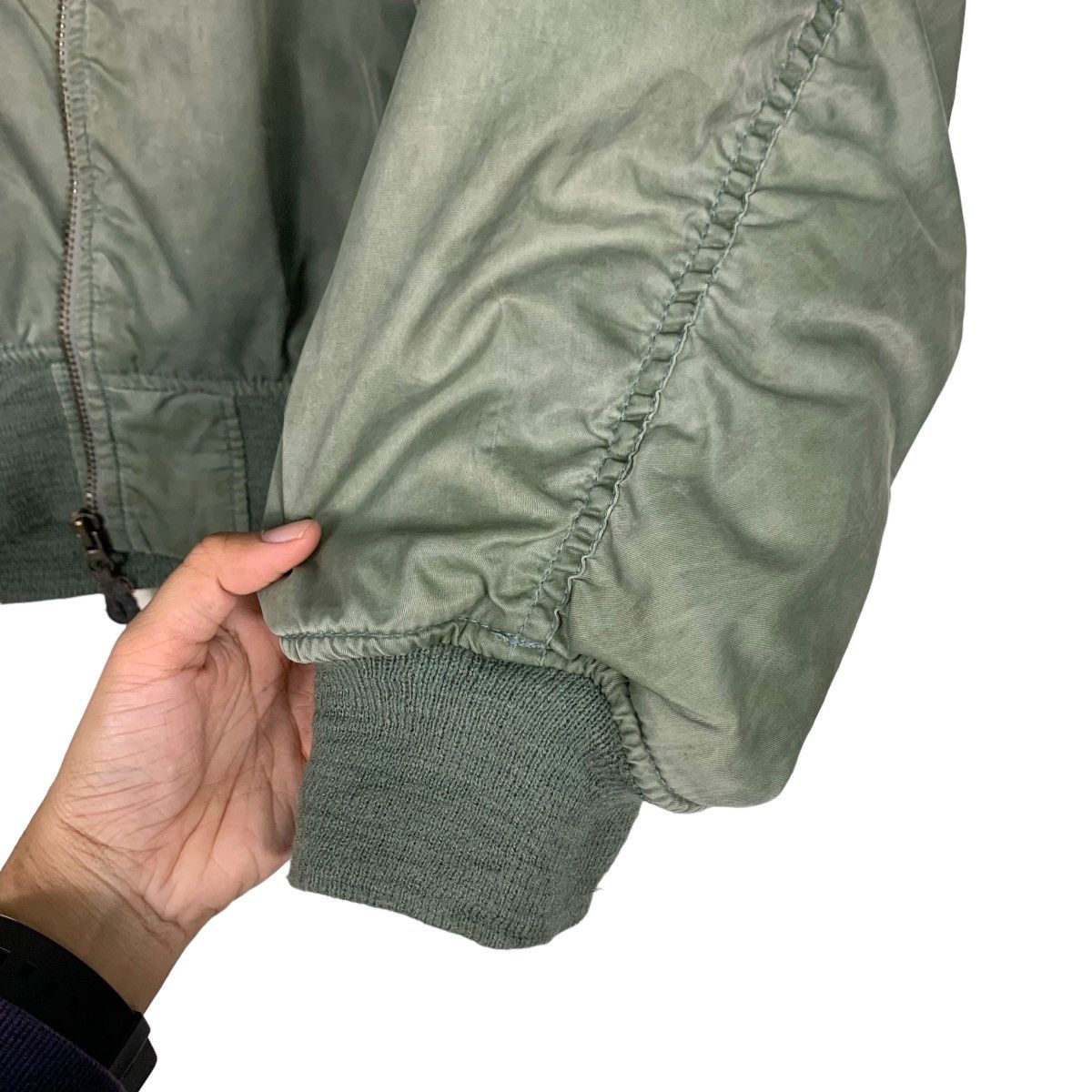 Japanese Brand ABURAYSIA Green Bomber Jacket #1024-C46 Size US L / EU 52-54 / 3 - 13 Thumbnail