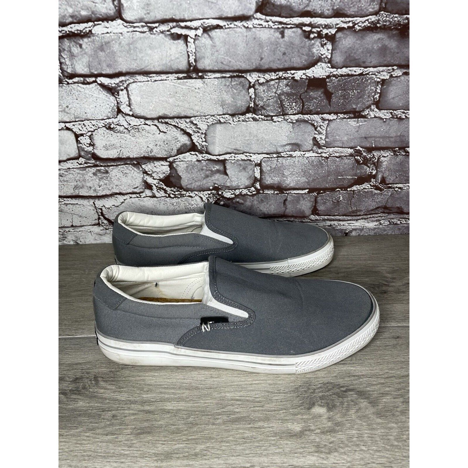 New Republic New Republic Grey Canvas Fabric Slip On Cork Sole Shoes Men’ Size US 11.5 / EU 44-45 - 18 Thumbnail
