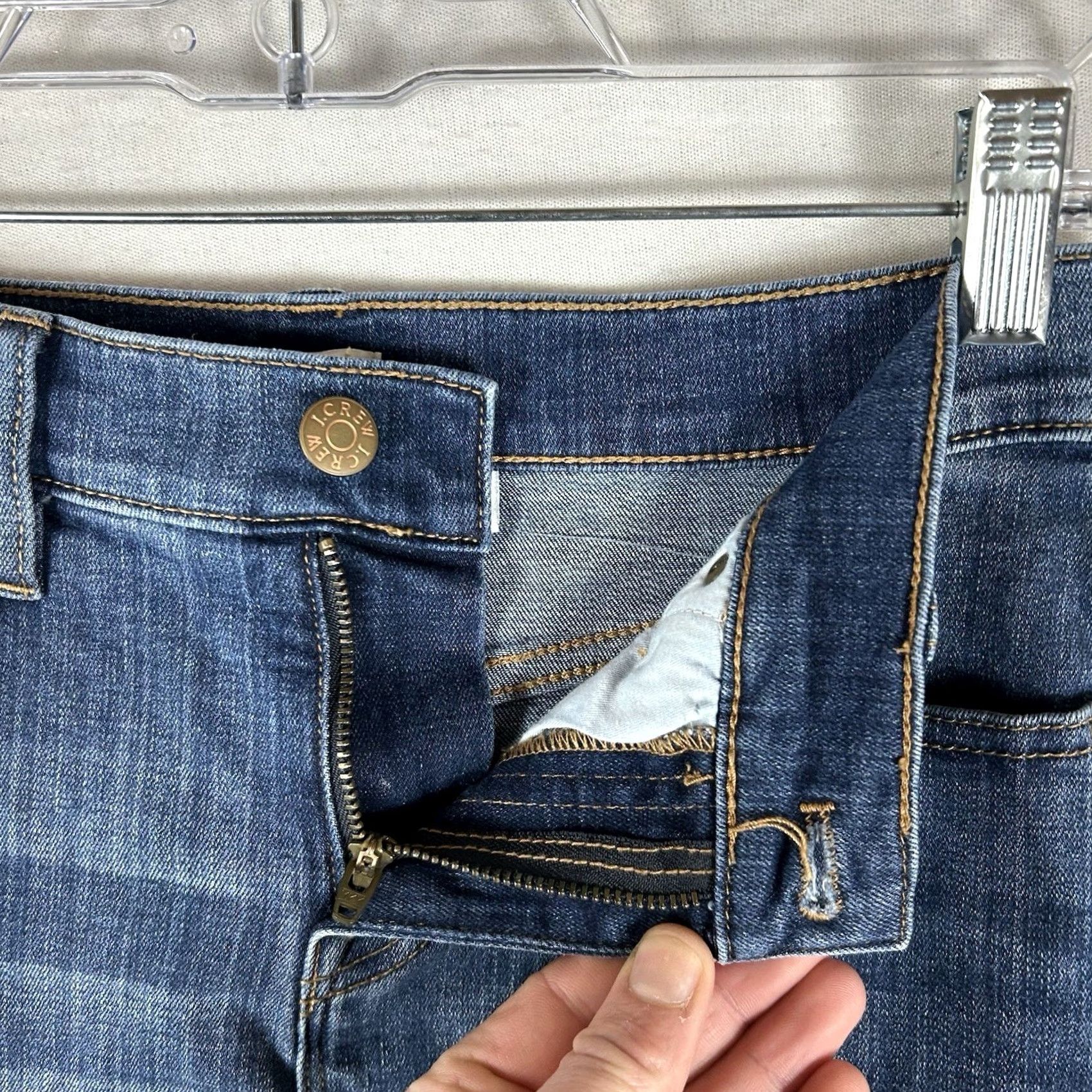J.Crew J. Crew A-Line Skirt Womens 2 Denim Blue Pockets Casual Summer Short Size 26" / US 2 / IT 38 - 2 Thumbnail