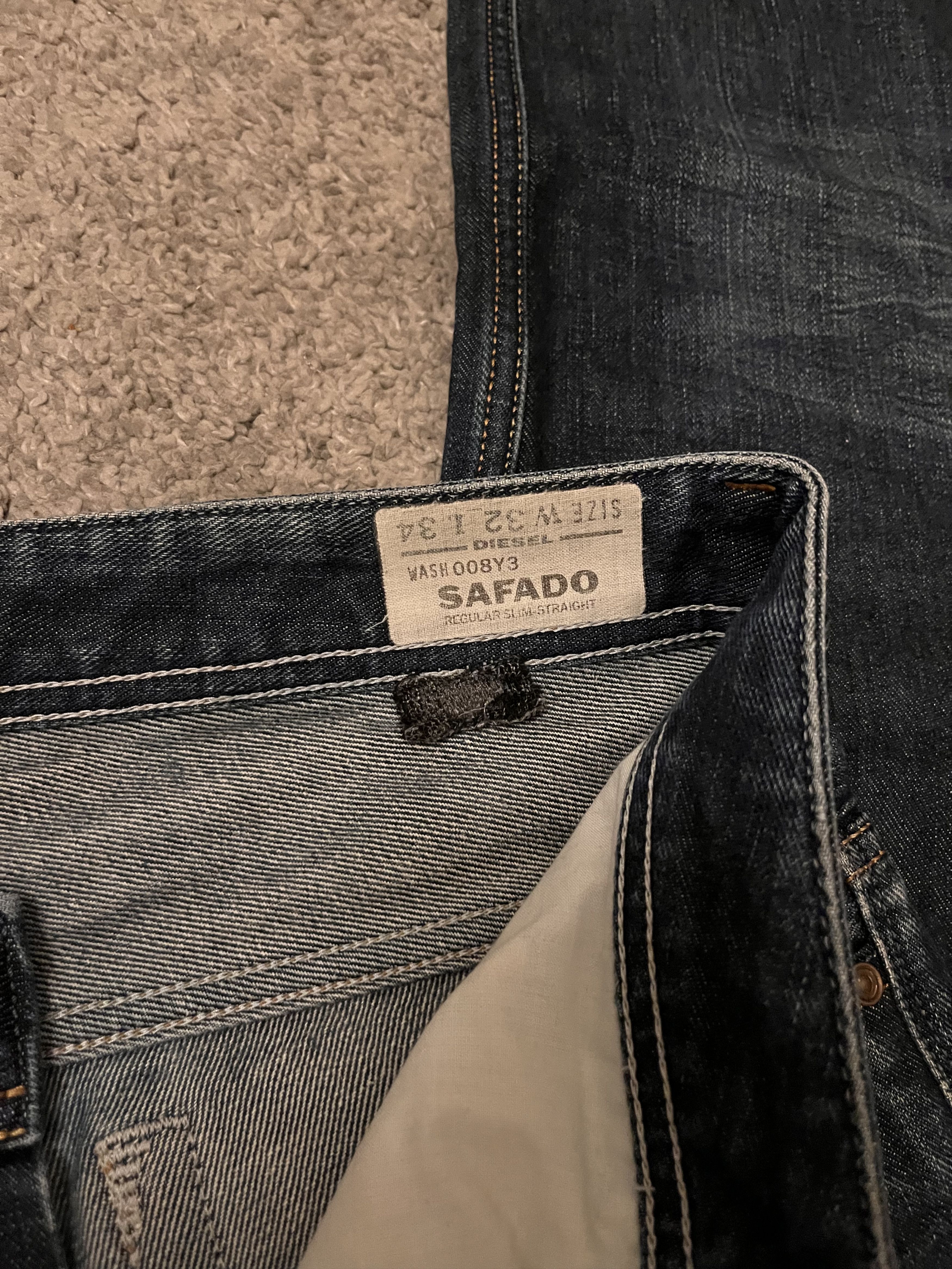 Diesel Diesel Safado W32 L34 Wash 008Y3 DNA Dirty New Age Size US 32 / EU 48 - 6 Thumbnail