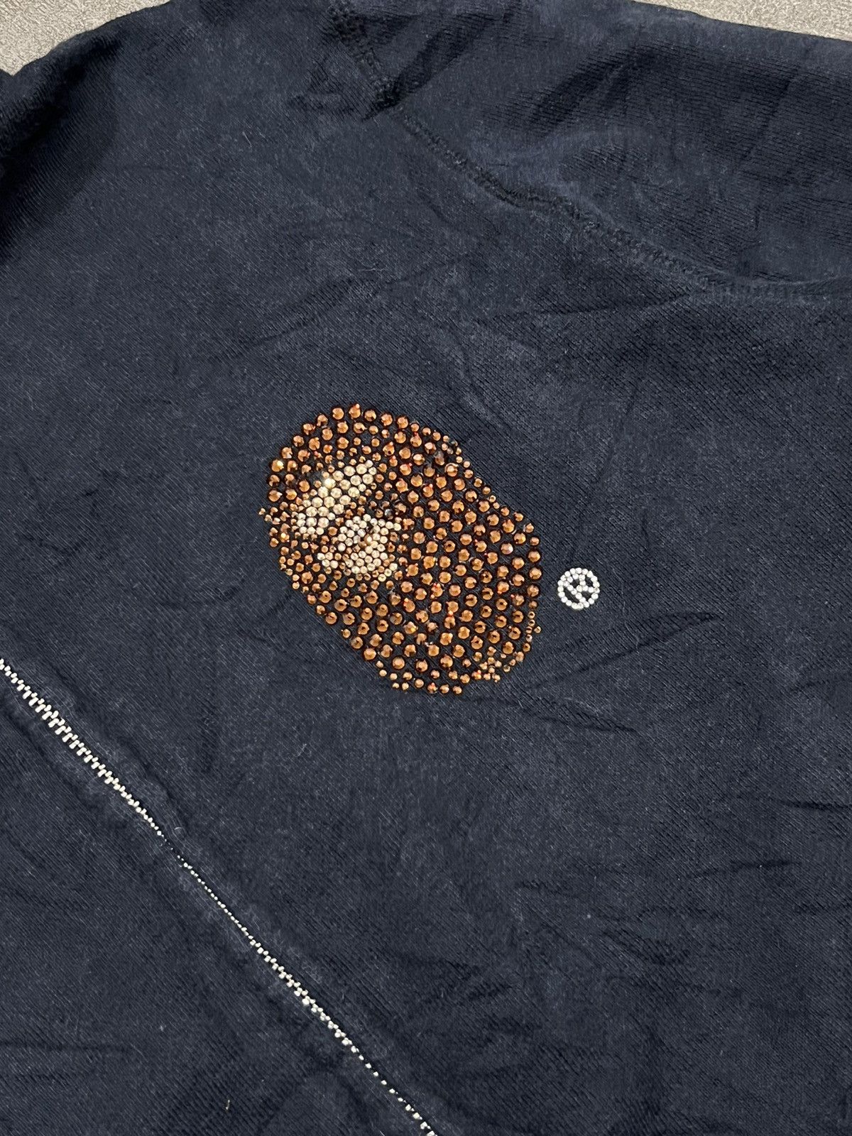 Bape × Nigo Vintage Bape Head Swarovski Logo Full Zip Hoodie Size S / US 4 / IT 40 - 2 Thumbnail