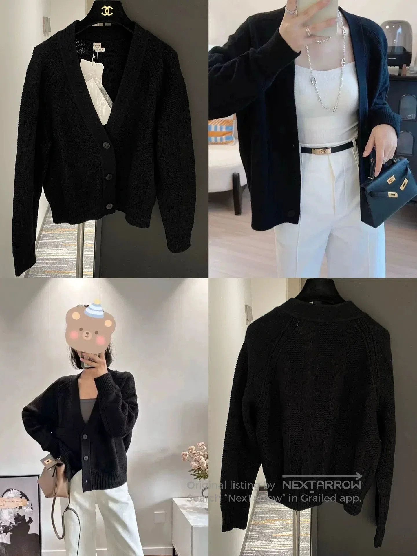 Hermes Hermes Black Knit Cardigan Size 34. Size US S / EU 44-46 / 1 - 8 Thumbnail