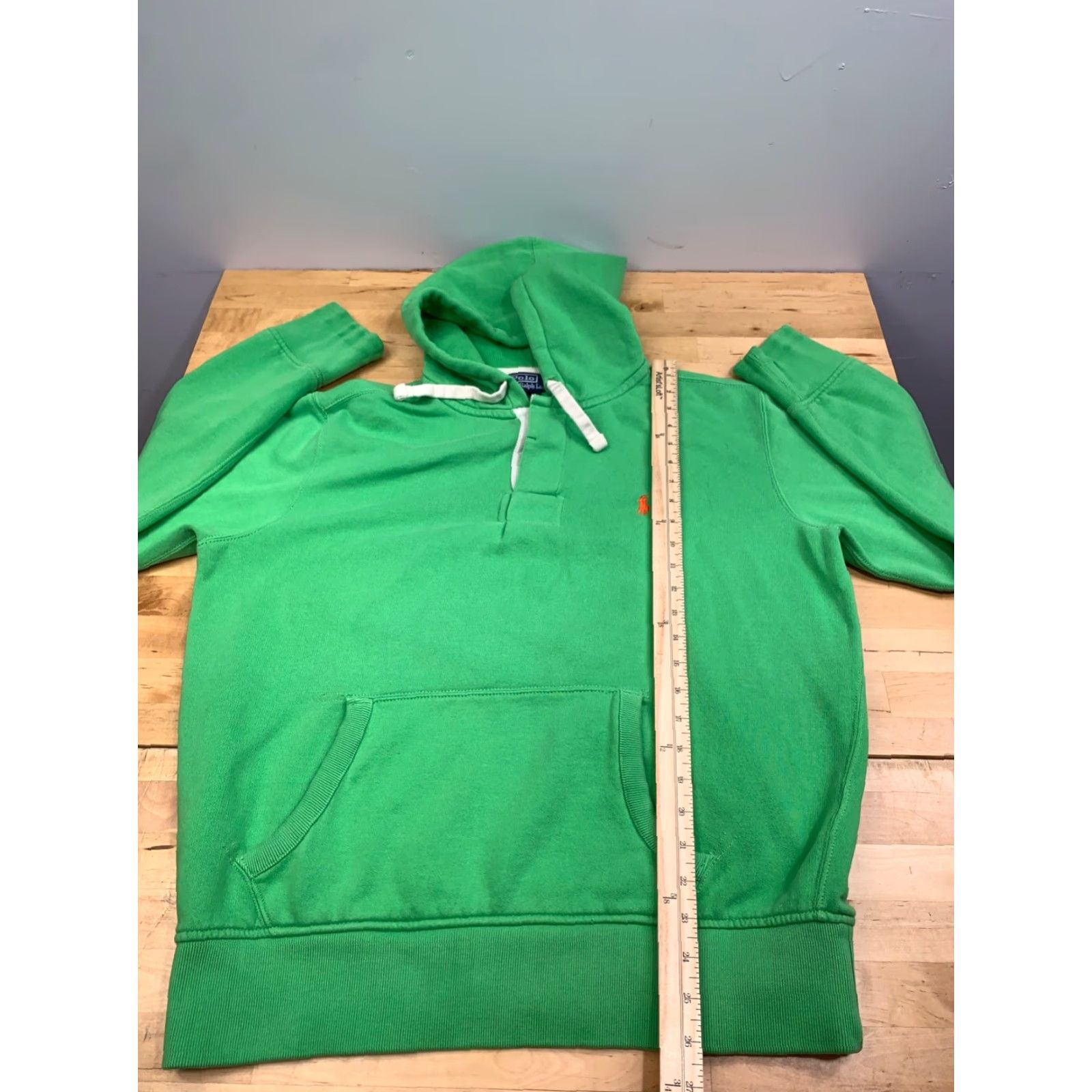 Polo Ralph Lauren VINTAGE Polo Ralph Lauren Hoodie Men L Green Pullover Hooded 90s Classic Preppy Knit Fleece Polo Ralph Lauren Pullover Shirt Size US L / EU 52-54 / 3 - 6 Thumbnail