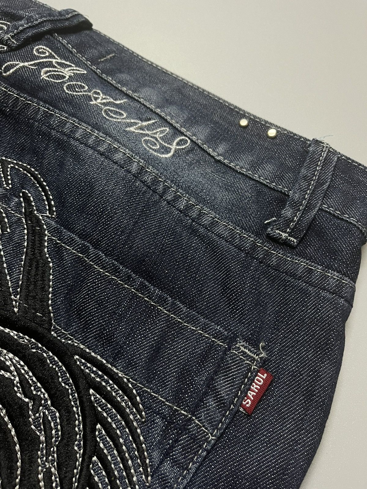 Japanese Brand Avant Garde Japanese Style Ed Hardy Sarol Jeans Size US 34 / EU 50 - 3 Thumbnail