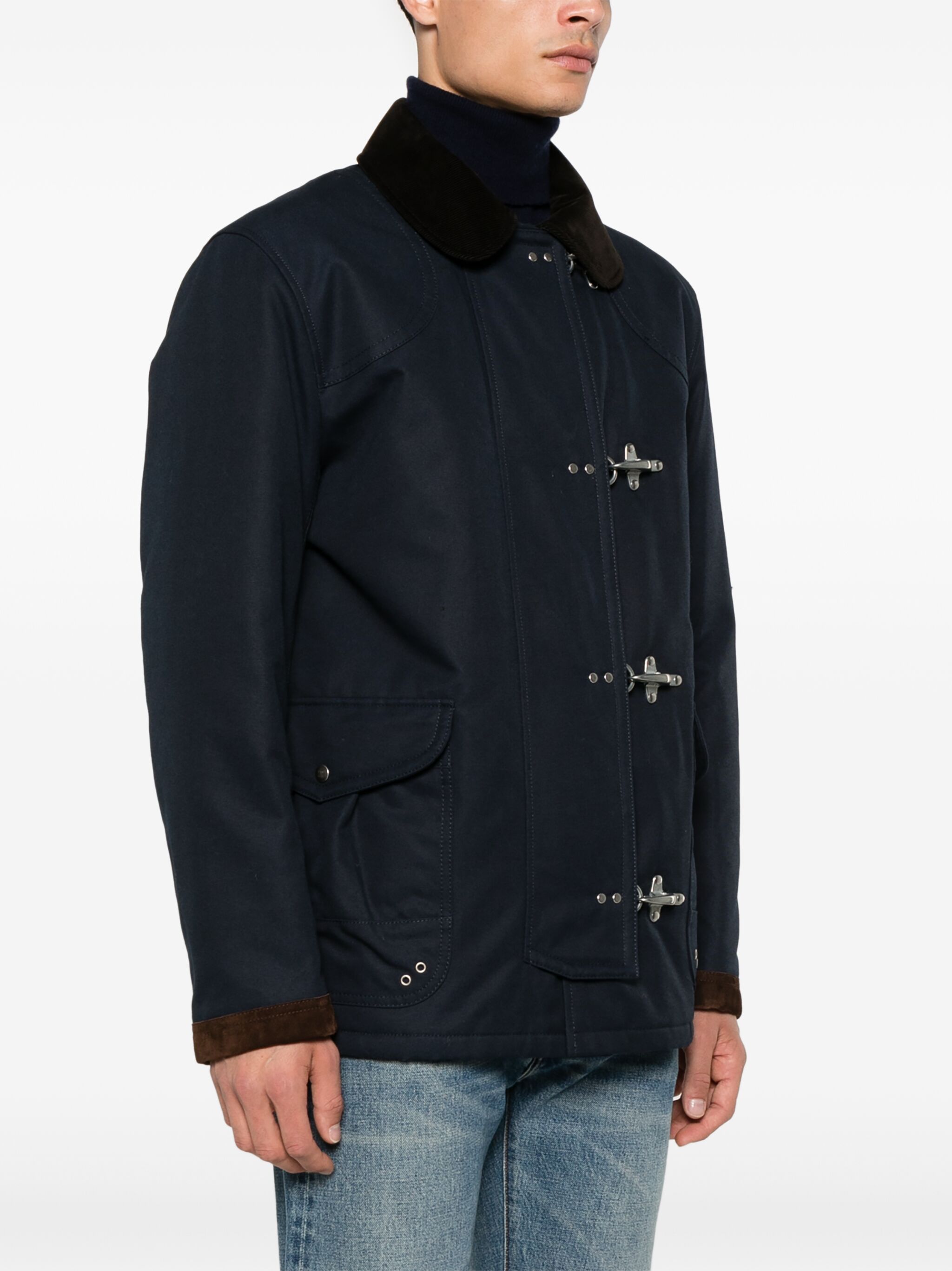 Fay o1s22i1n1124 4-Hook Canvas Jacket in Blue Size US M / EU 48-50 / 2 - 3 Thumbnail