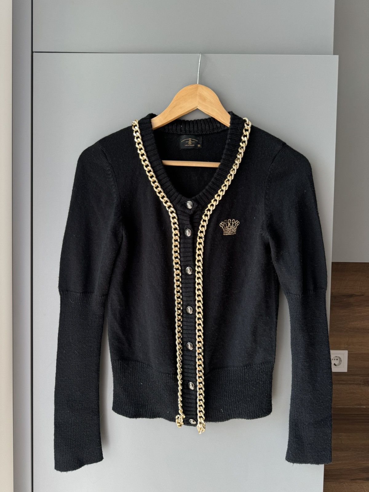 Ed Hardy × Hysteric Glamour × If Six Was Nine Y2K Ed Hardy Chains Cardigan Christian Audigier Printed Size M / US 6-8 / IT 42-44 - 1 Thumbnail