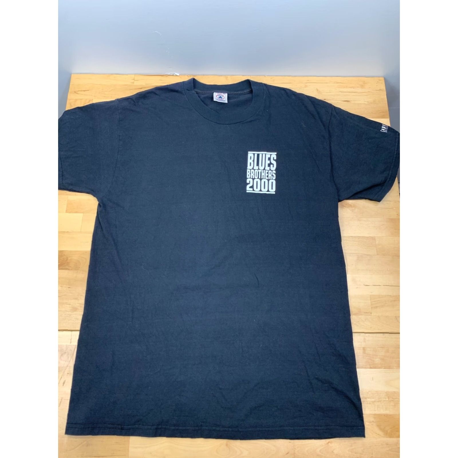 Delta VINTAGE Blues Brothers 2000 Movie Promo Black T-Shirt Delta Logo Sz L Mens 90s Shirt Short Sleeve Crew Neck Solid Vintage Size US L / EU 52-54 / 3 - 3 Thumbnail