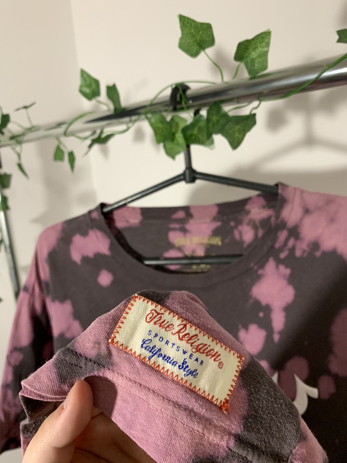 True Religion × Vintage True Religion Tie-Dye T-Shirt- Purple/black Size US L / EU 52-54 / 3 - 2 Thumbnail