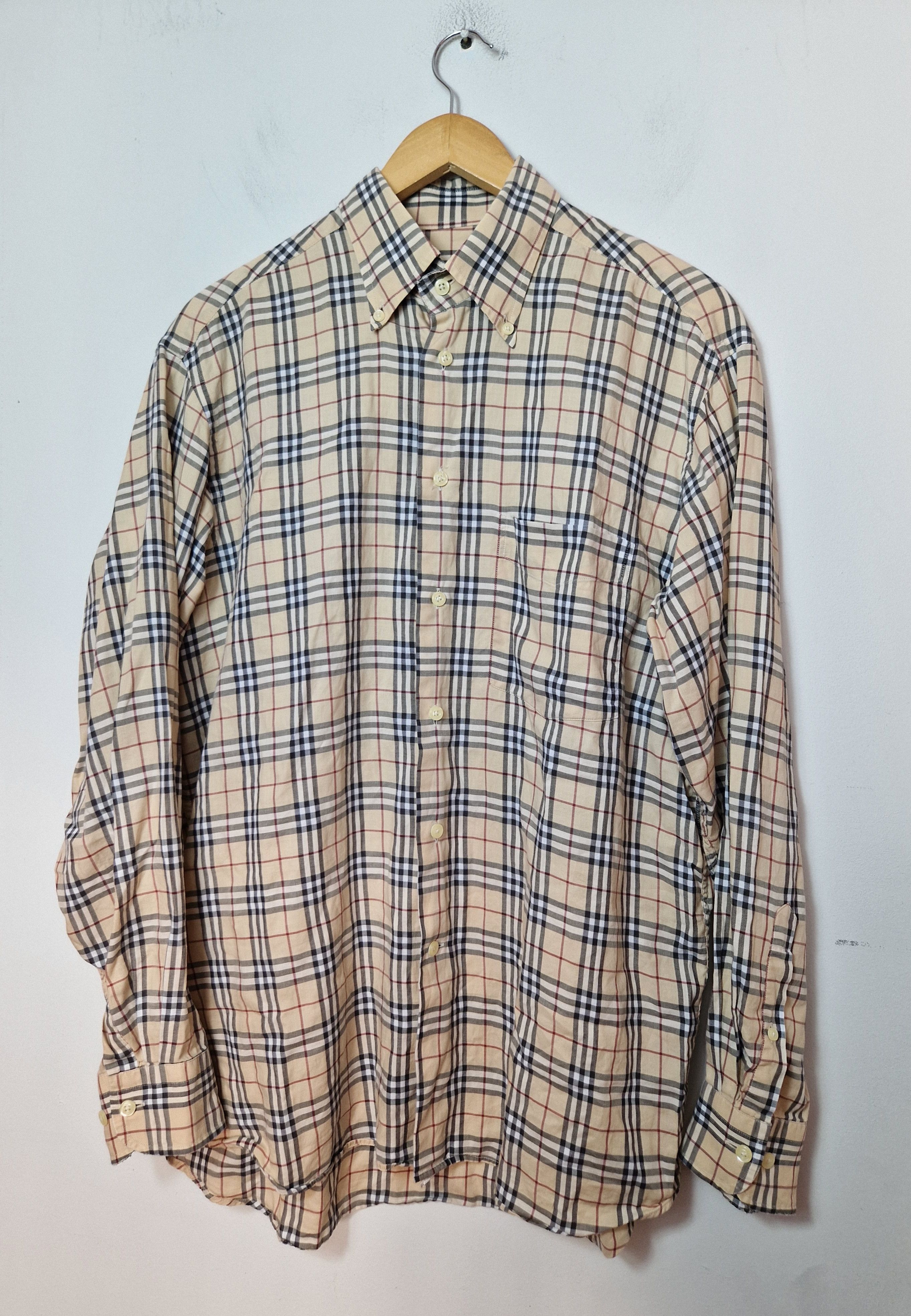 Burberry × Vintage Burberry nova check fullprint shirt Size US L / EU 52-54 / 3 - 1 Thumbnail