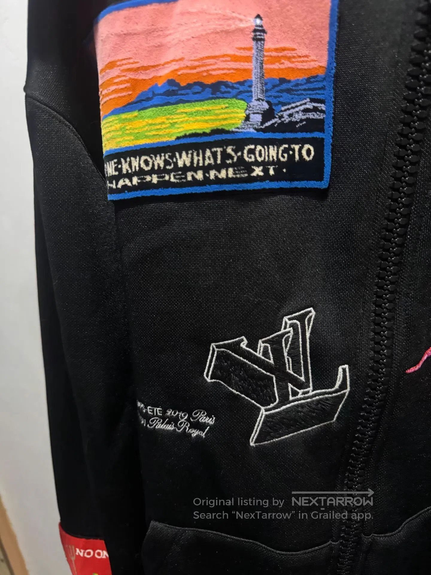 Louis Vuitton Black Zip-Up Hoodie with Colorful Embroidered Details. Size US L / EU 52-54 / 3 - 3 Thumbnail