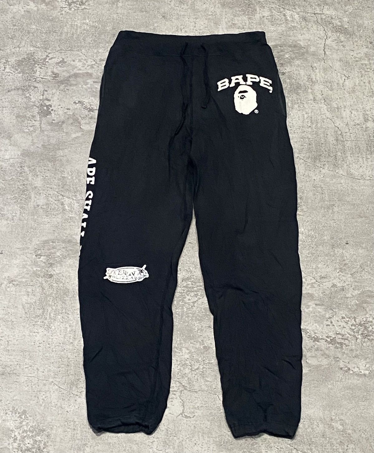 Bape Spellout College Logo Black Jogger
