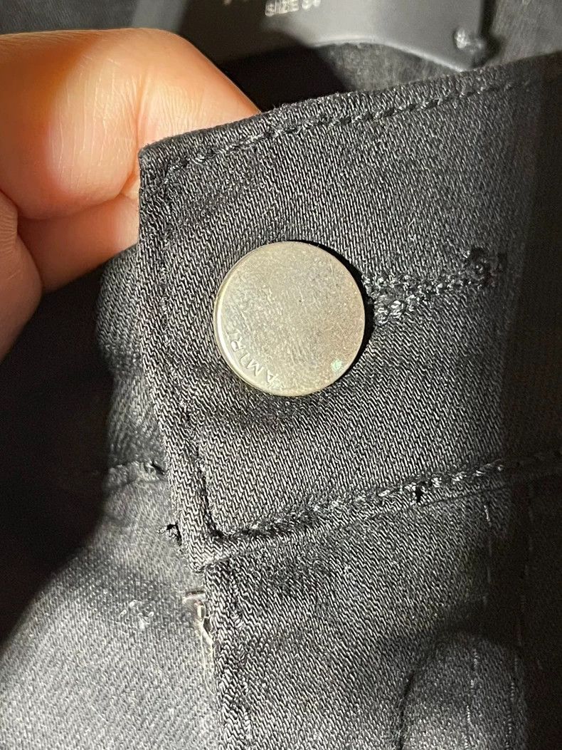 Amiri Amiri Black Cotton Destroyed Mixed Fabric Denim Pants Size US 34 / EU 50 - 4 Thumbnail