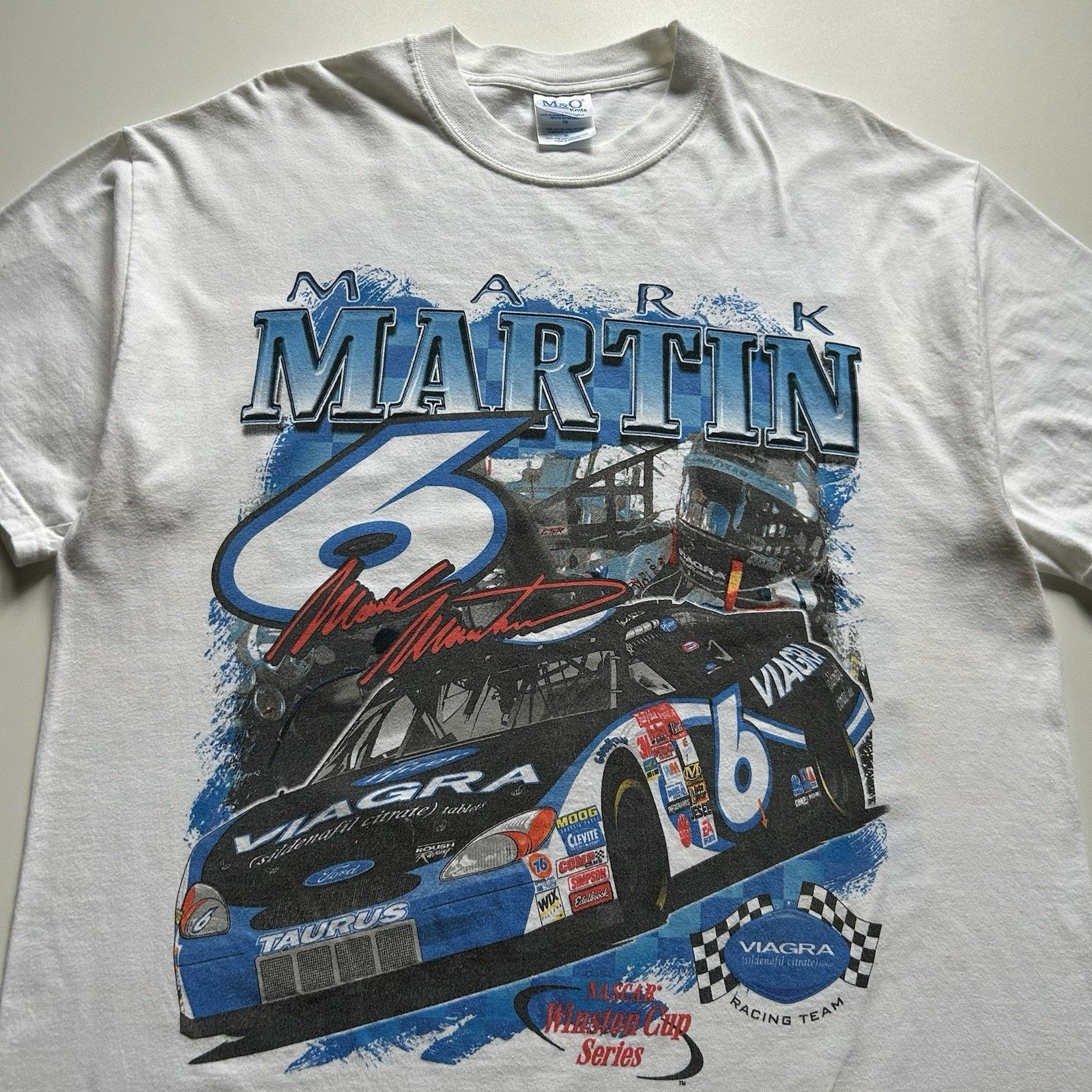 NASCAR × Vintage Vintage 90s Viagra Racing T Shirt XL Nascar Winston Cup Rare Size US XL / EU 56 / 4 - 2 Thumbnail