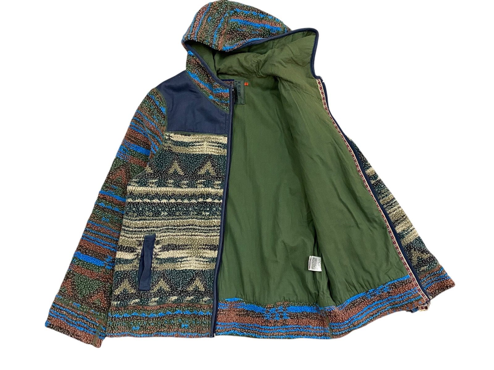 Vintage Cube Sugar Vintage Pattern Sherpa Fleece Jacket with Hood Size US M / EU 48-50 / 2 - 3 Thumbnail