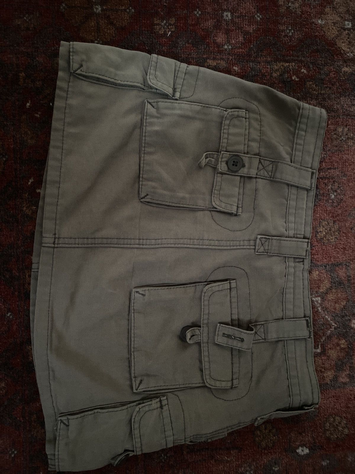 Other cargo green button mini skirt Size 26" / US 2 / IT 38 - 2 Thumbnail