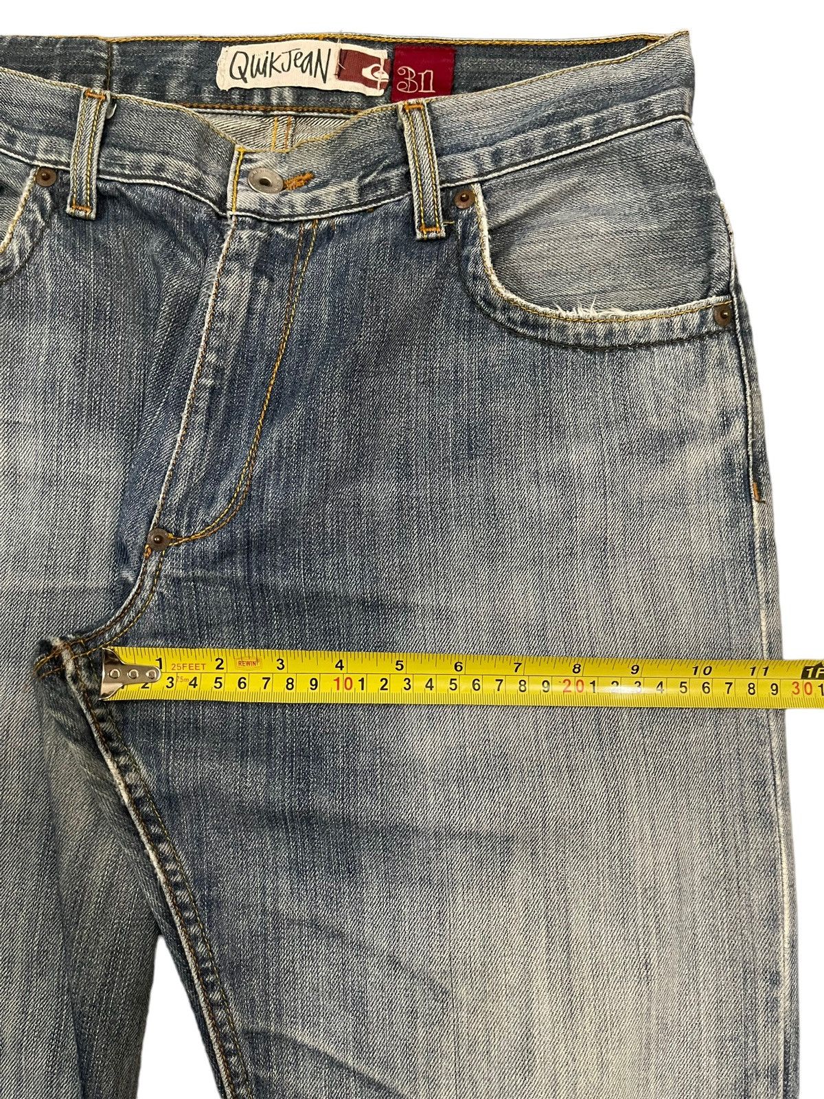 Quiksilver Vintage Quiksilver Blue Wash Distress Style Baggy Jeans Size US 31 - 17 Thumbnail