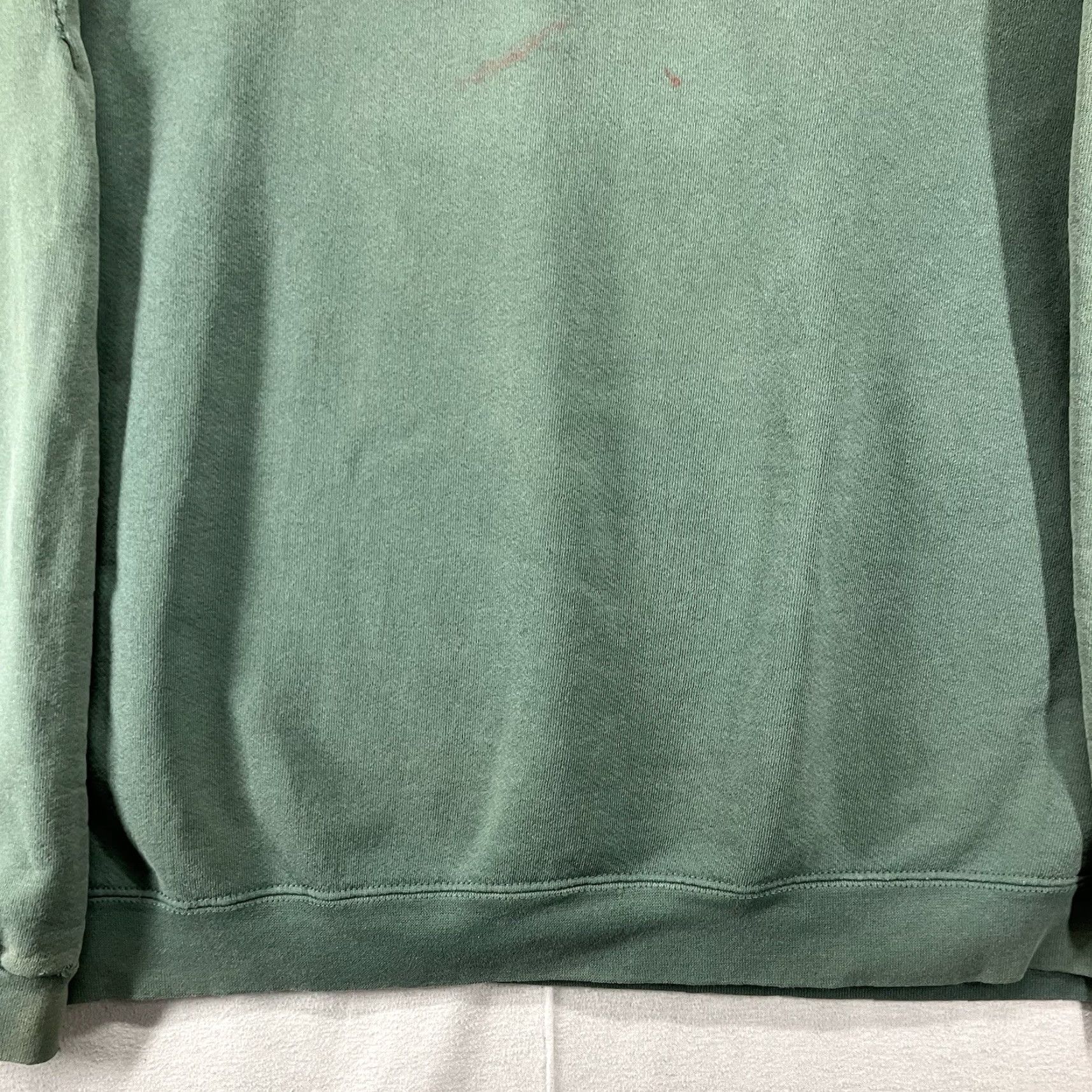 Nike VINTAGE Nike Sweatshirt Mens XL Big Front Embroidered Swoosh Faded Sage Grunge Street 90s USA Skater Crew Neck Long Sleeve Pullover Cotton Polyester Size US XL / EU 56 / 4 - 7 Thumbnail